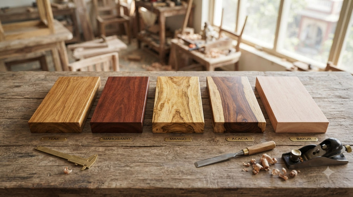 Teak vs Mahogany vs Mango vs Acacia vs Bayur Wood: Complete Comparison for Indian Homes