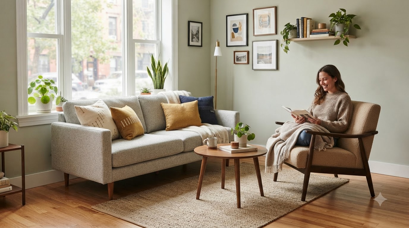 Best Sofa and Lounge Chair for a Small Living Room