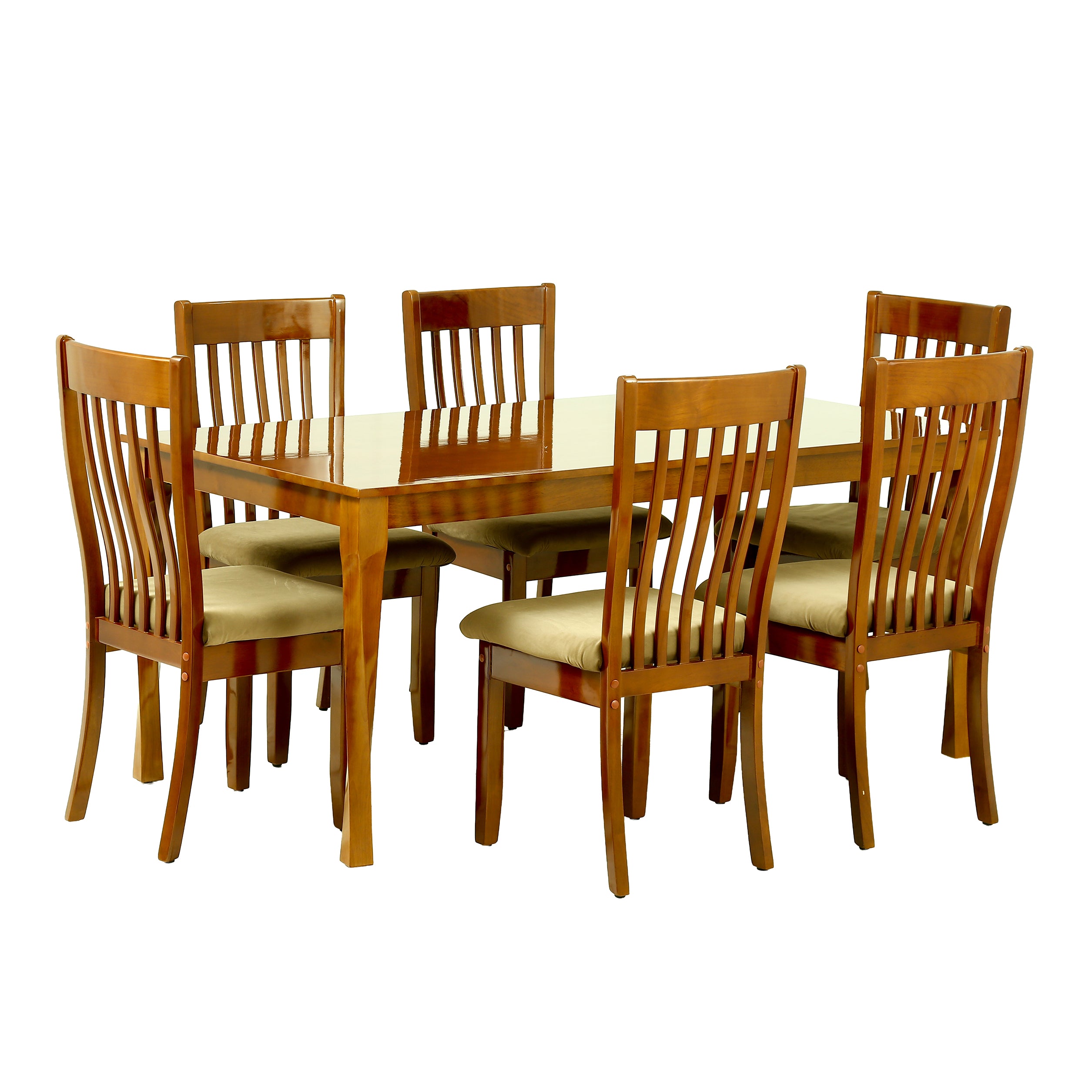 6 Seater Dining Table [Chocolate, Treated Rubberwood] - By Stories