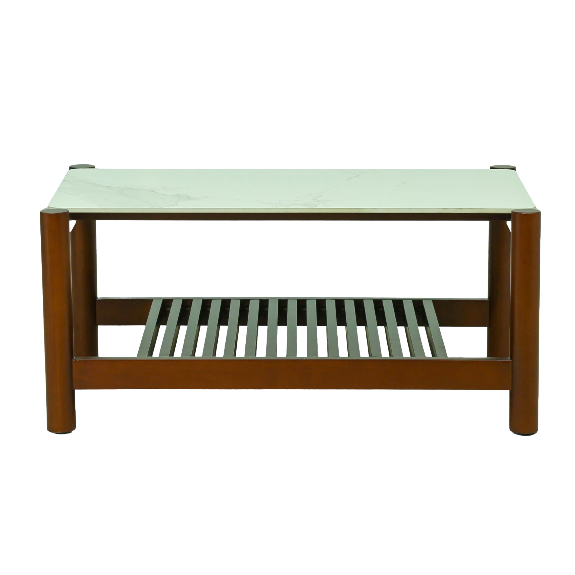 White chocolate Coffee Table with Tiles Top [Wooden] By Stories