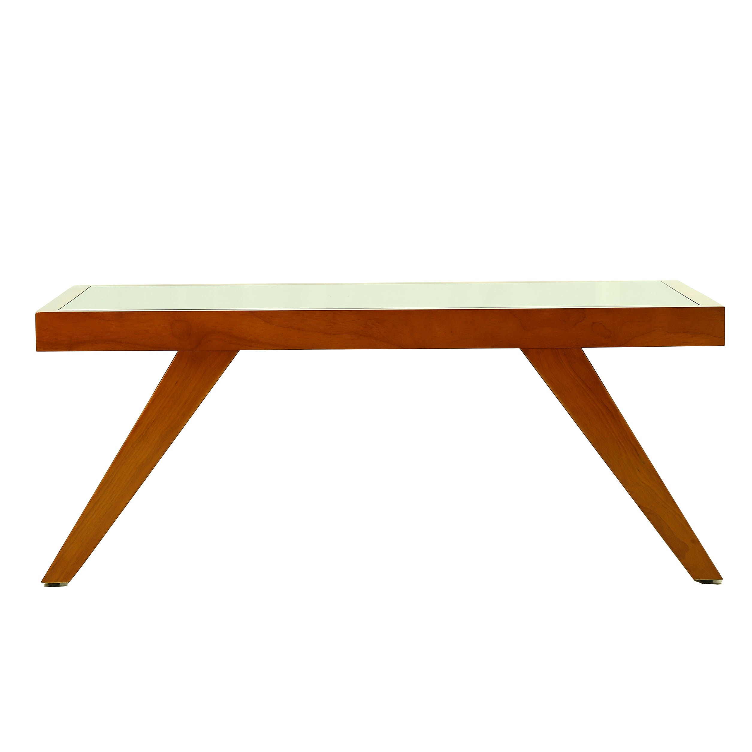 Chocolate Coffee table with Glass Top By Stories