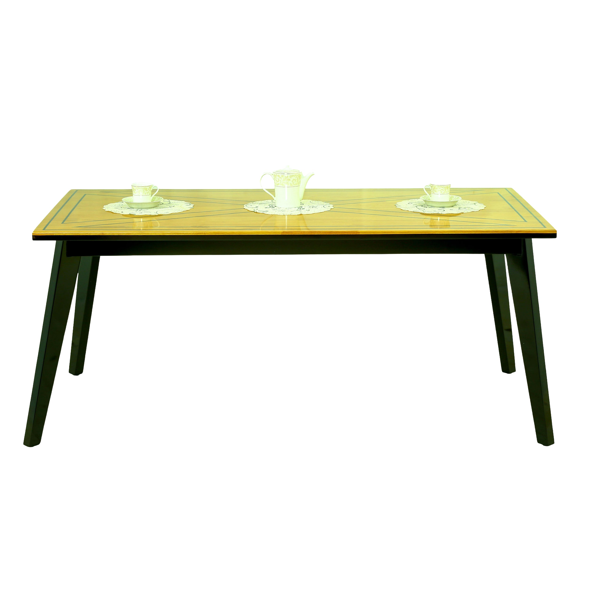 6 Seater Dining Table [Dark Walnut] - By Stories