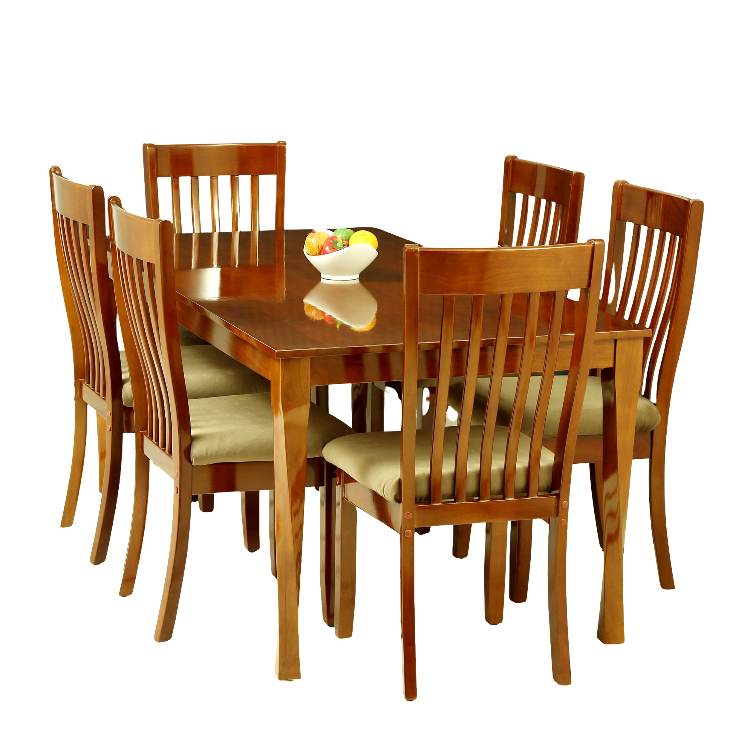 6 Seater Dining Table [Chocolate, Treated Rubberwood] - By Stories