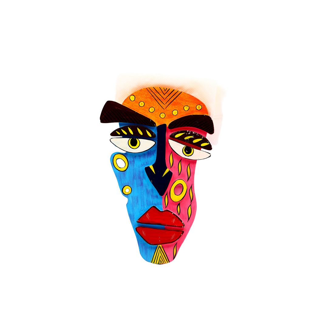 Wooden Mask Painted By Stories