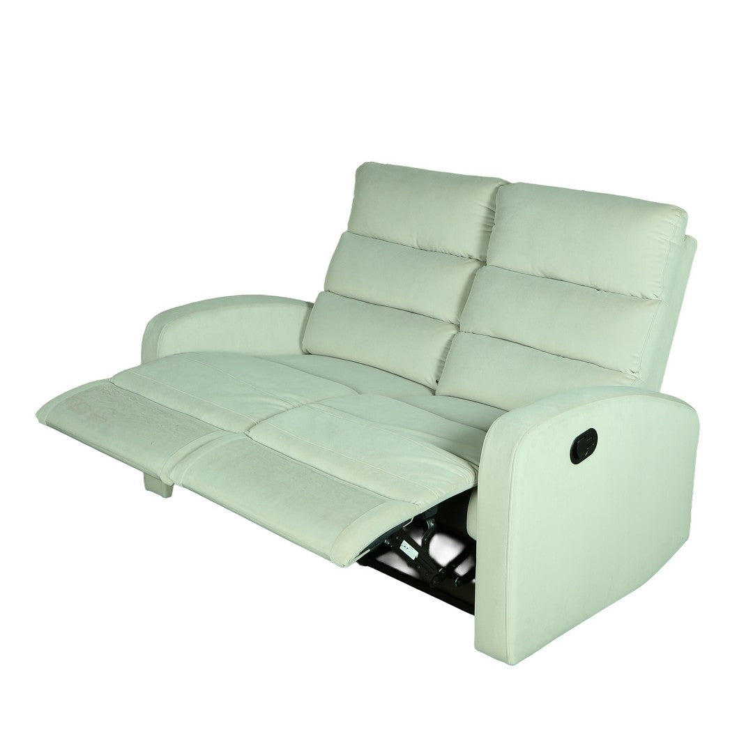 Monaco Flora Manual 2 Seater Recliner Velvet Sofa By Stories