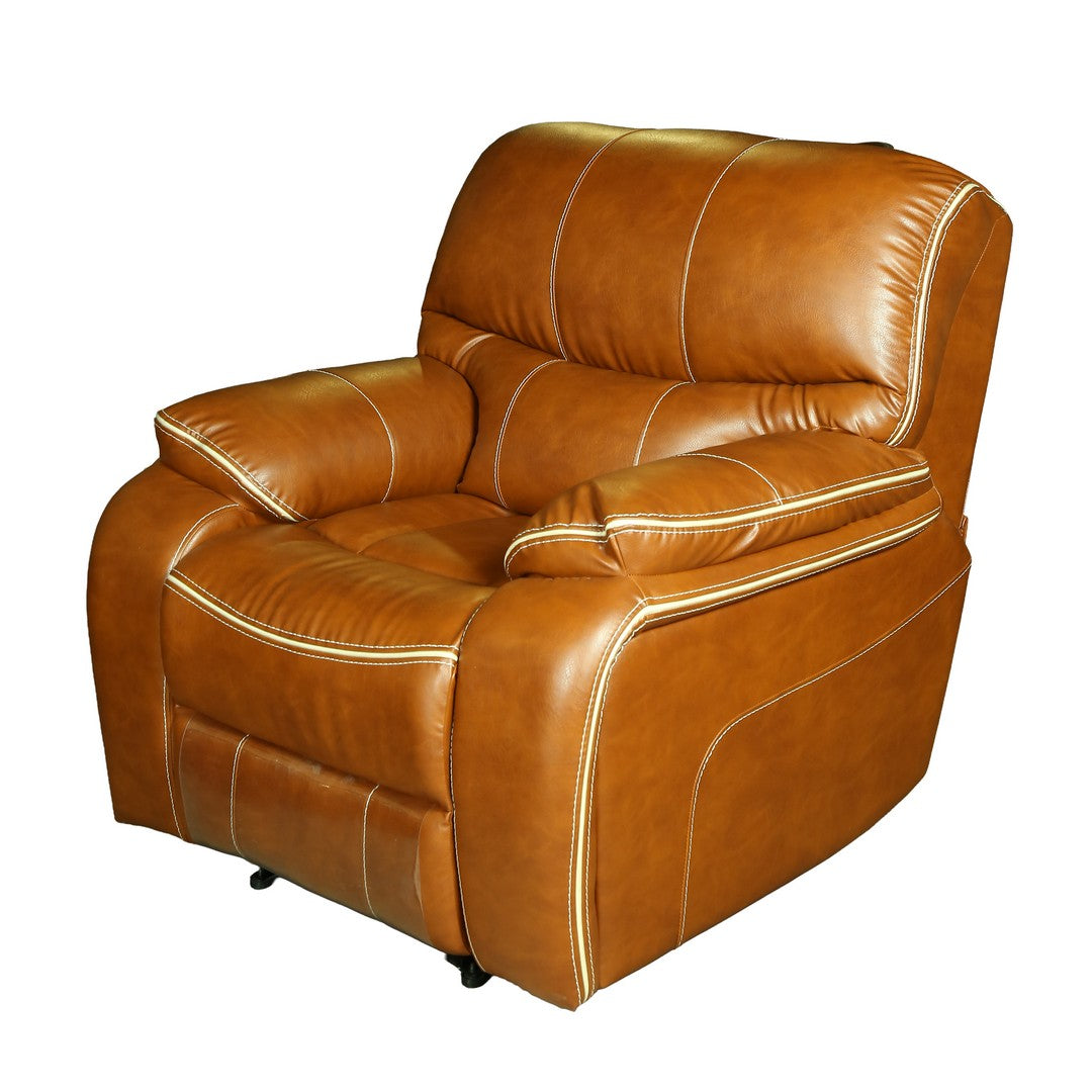 Alicia Manual 1 seater Recliner Vintage505/Leather Sofa By Stories
