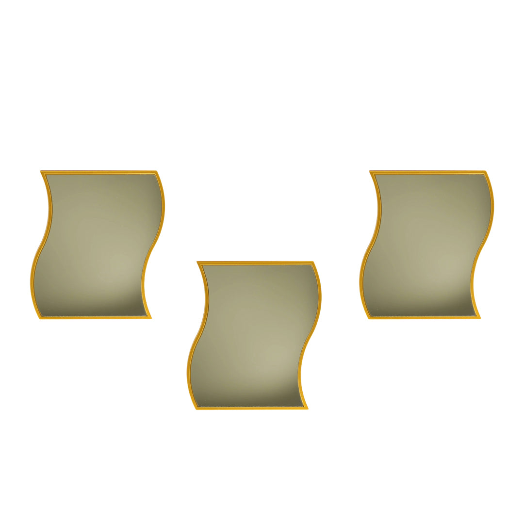 Mirror With Gold Frames Set of 3 By Stories
