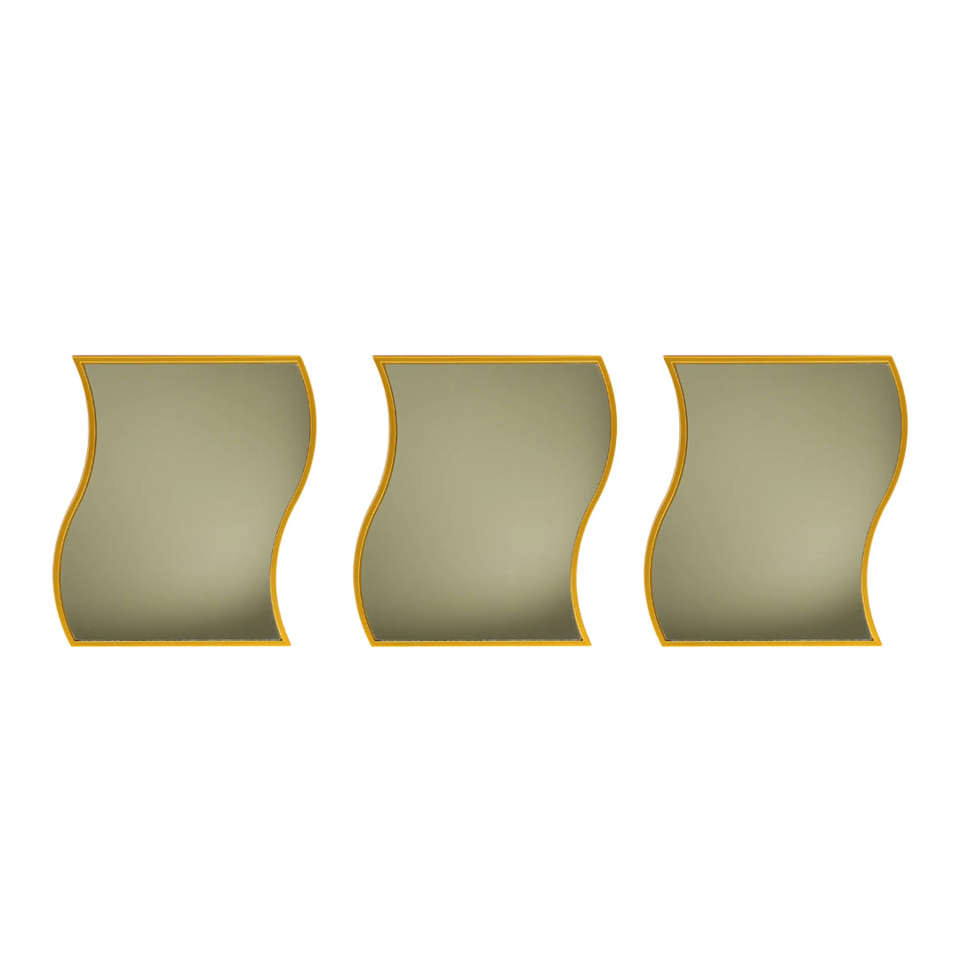 Mirror With Gold Frames Set of 3 By Stories