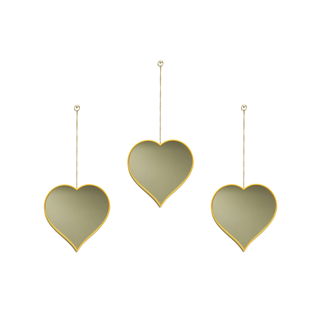 Heart Shaped Mirror Set of 3 By Stories