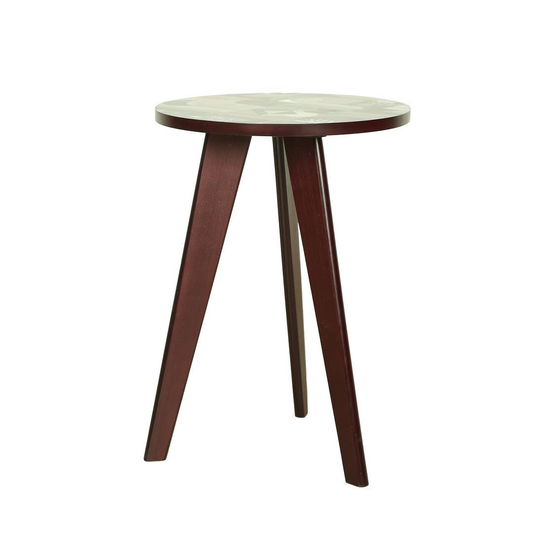 Tri Table Round U.V. Print Wood Wenge By Stories