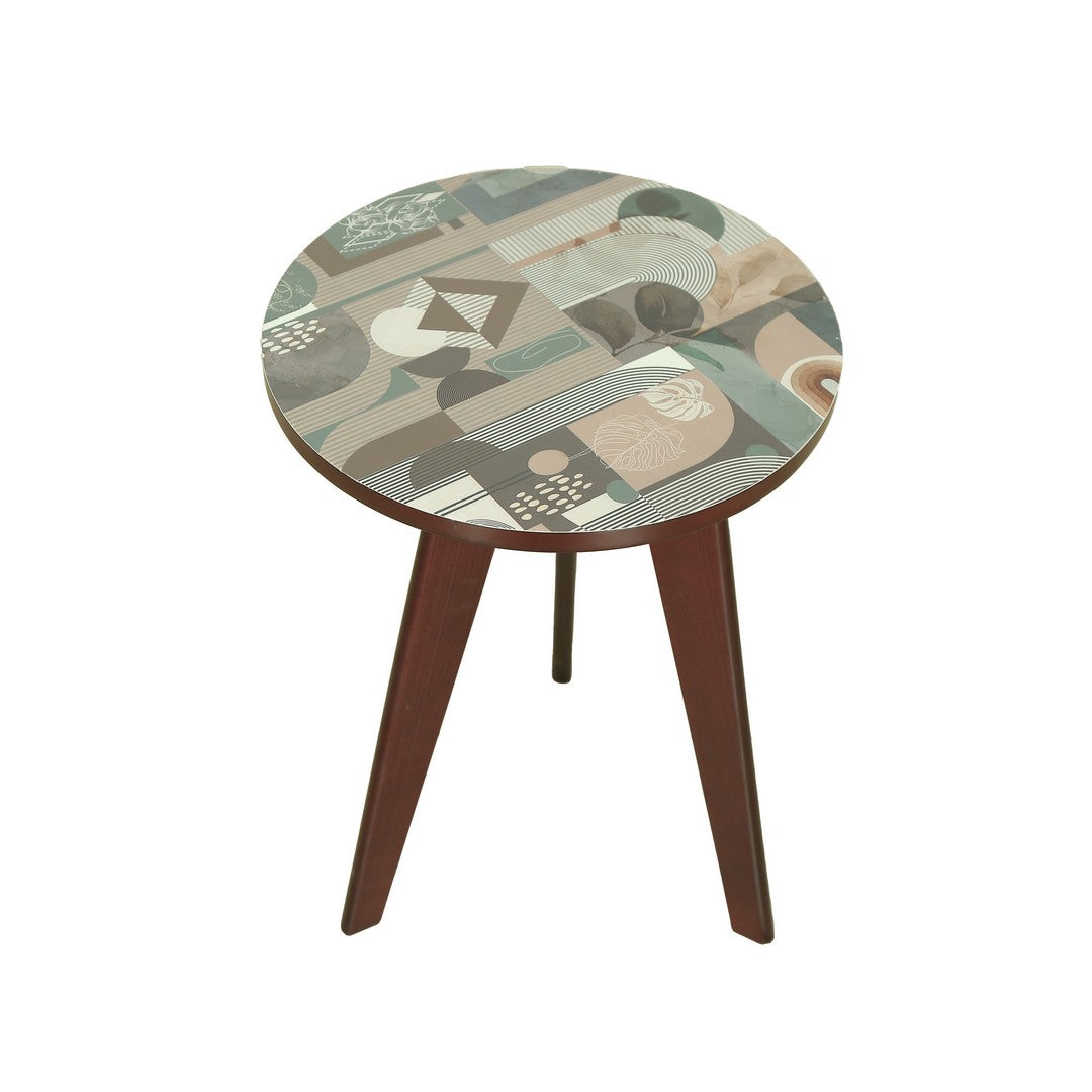 Tri Table Round U.V. Print Wood Wenge By Stories