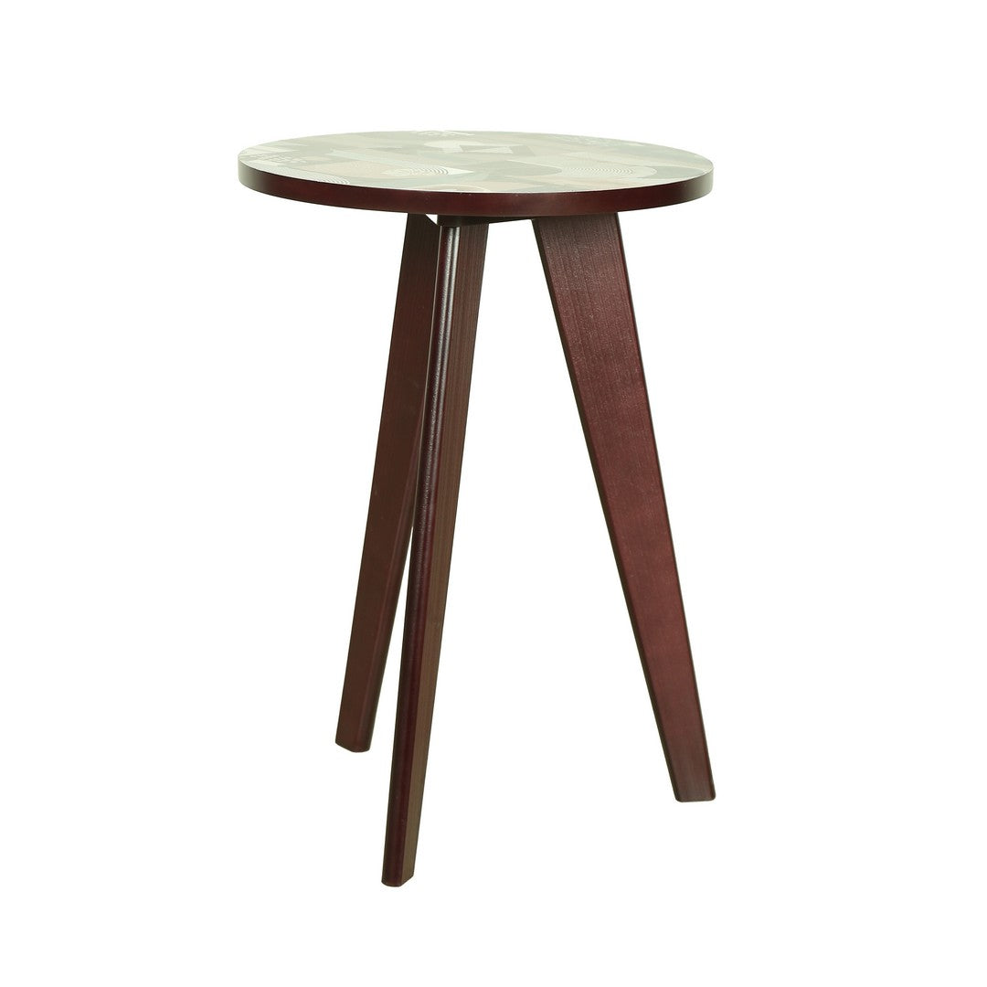 Tri Table Round U.V. Print Wood Wenge By Stories