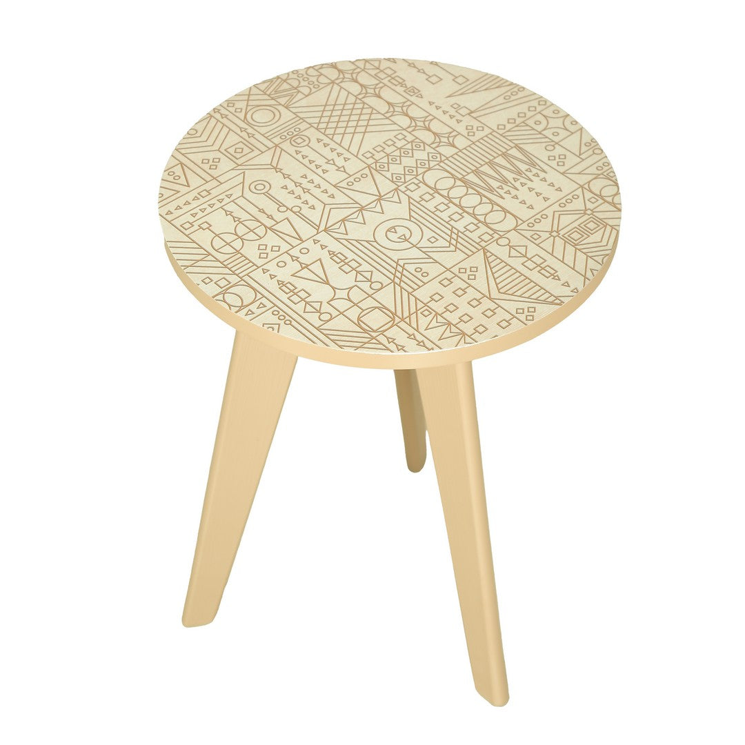 Tri Table Round U.V. Print Wood Coffee By Stories