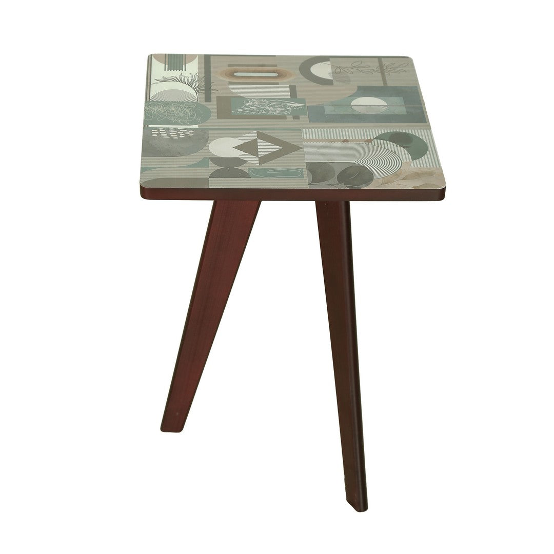 Tri Table Square U.V. Print Wood Wenge By Stories