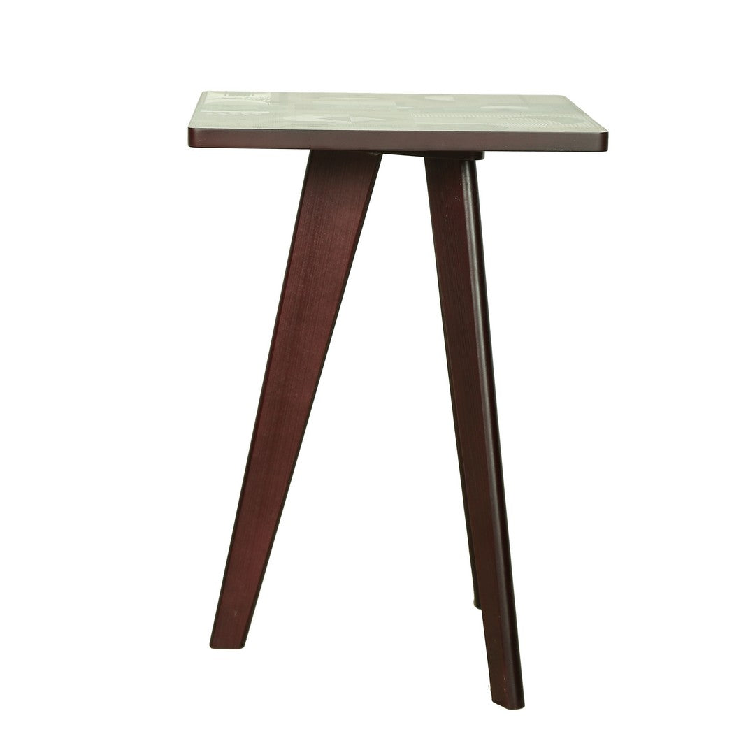 Tri Table Square U.V. Print Wood Wenge By Stories