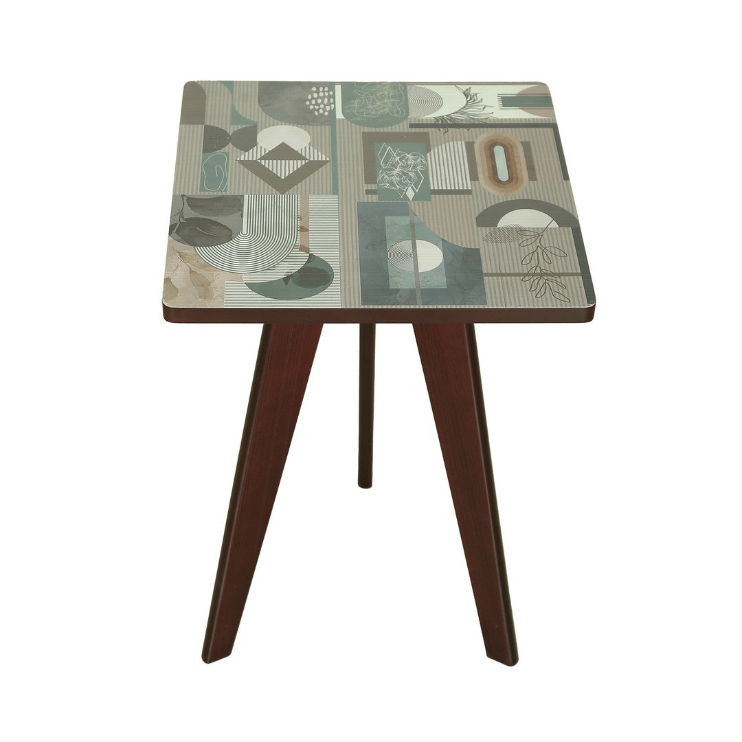 Tri Table Square U.V. Print Wood Wenge By Stories