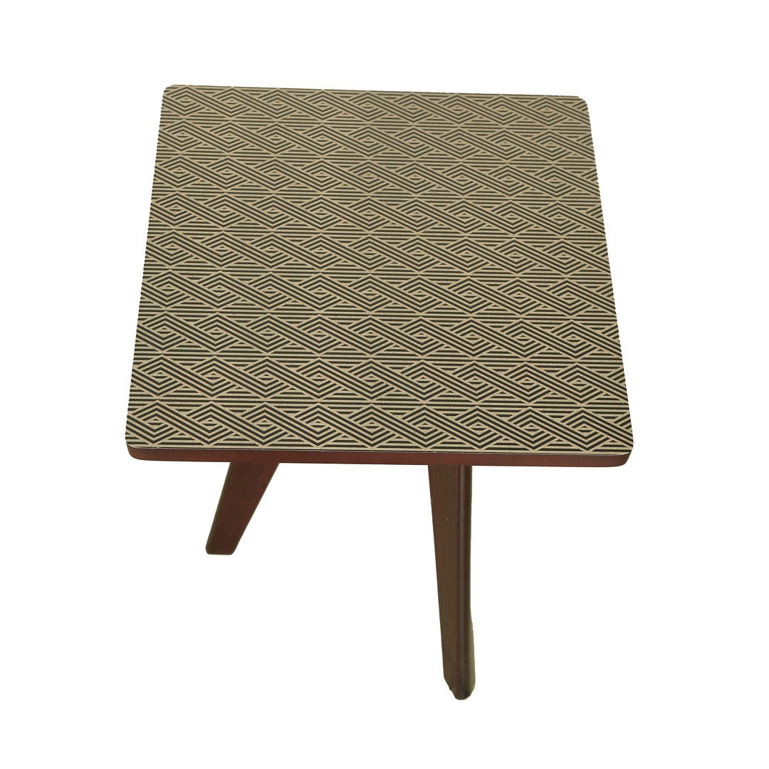 Tri Table Square U.V. Print Wood aztec By Stories