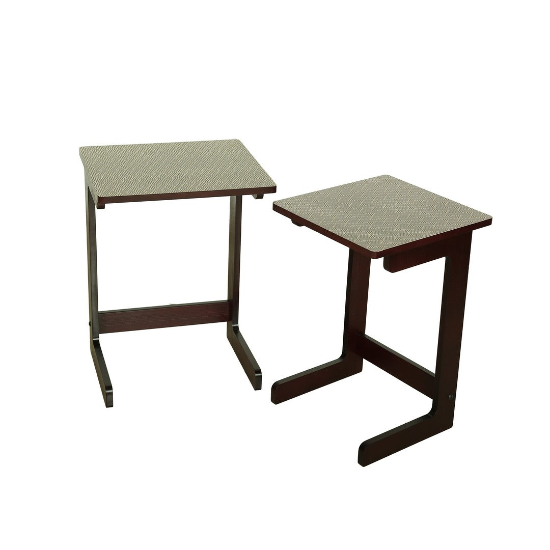 Nest Table Set Of 2 U.V.Print Wood Aztec By Stories