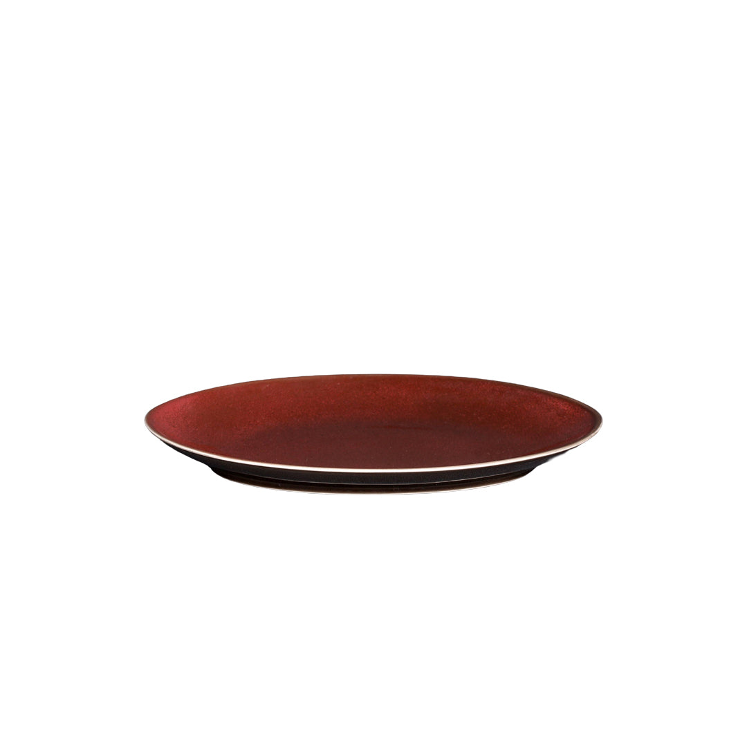 Red Oval Plate By Stories