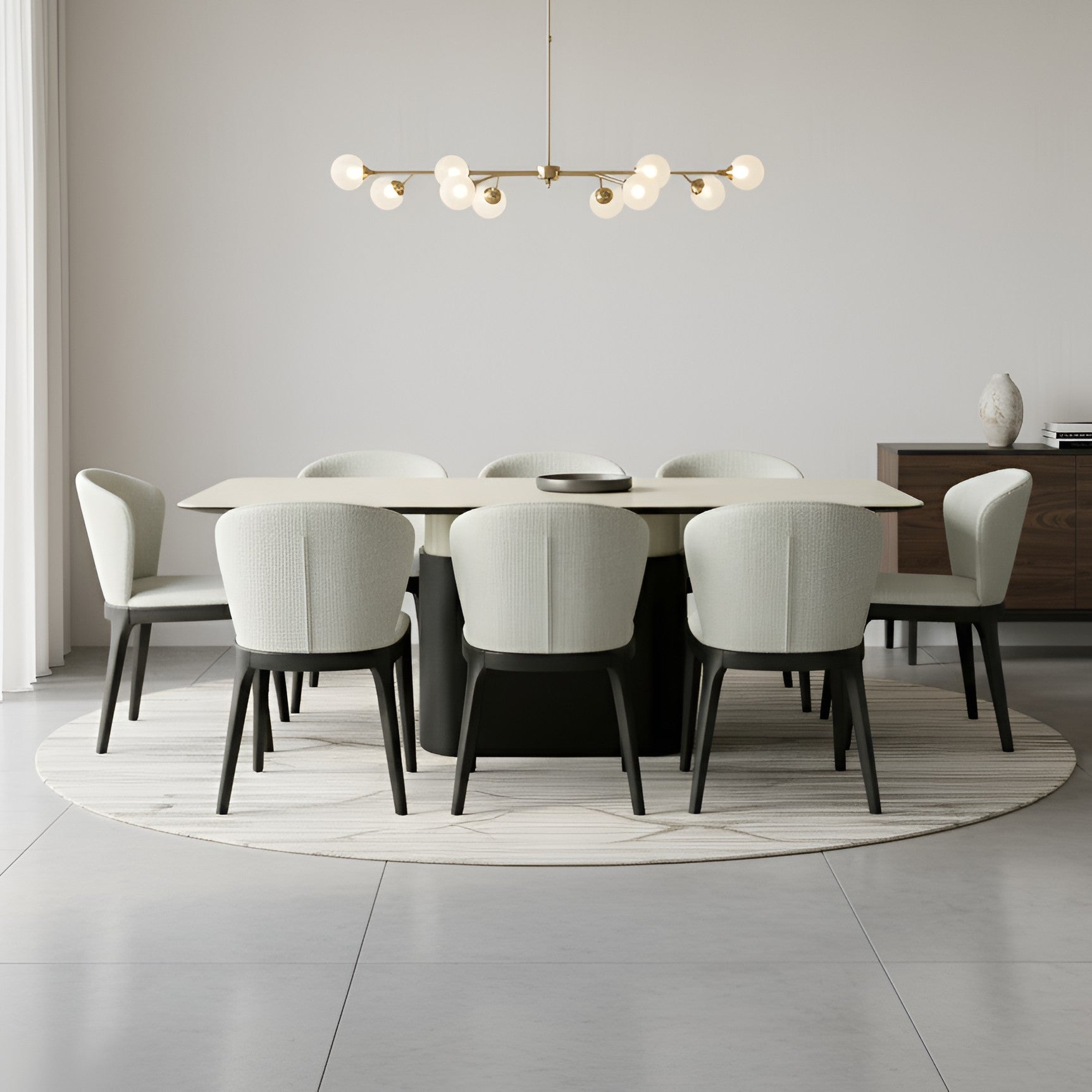 Donita 8 Seater Dining Table Black Oak Veneer By Stories