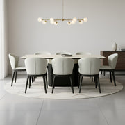 Donita 8 Seater Dining Table Black Oak Veneer By Stories