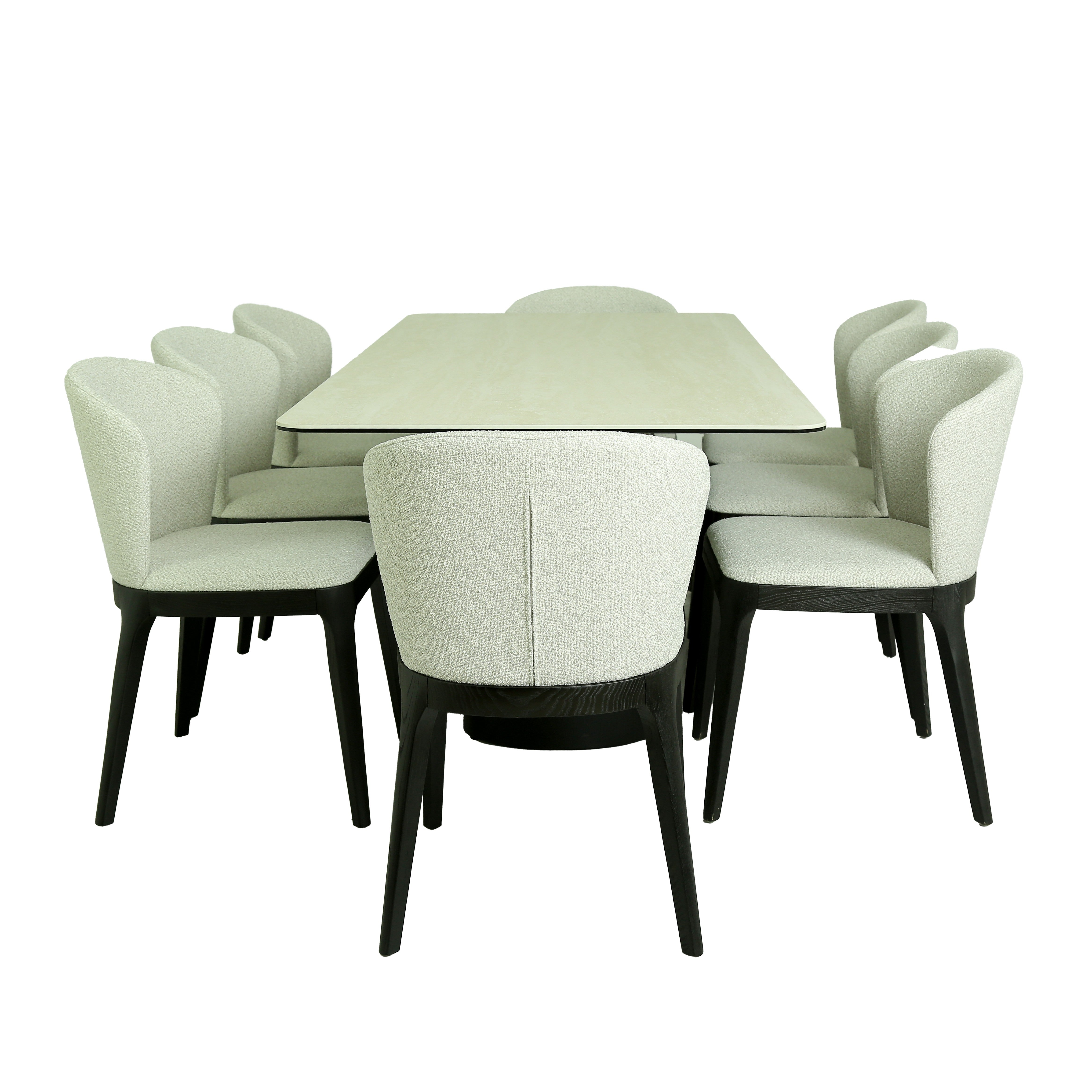 Donita 8 Seater Dining Table Black Oak Veneer By Stories