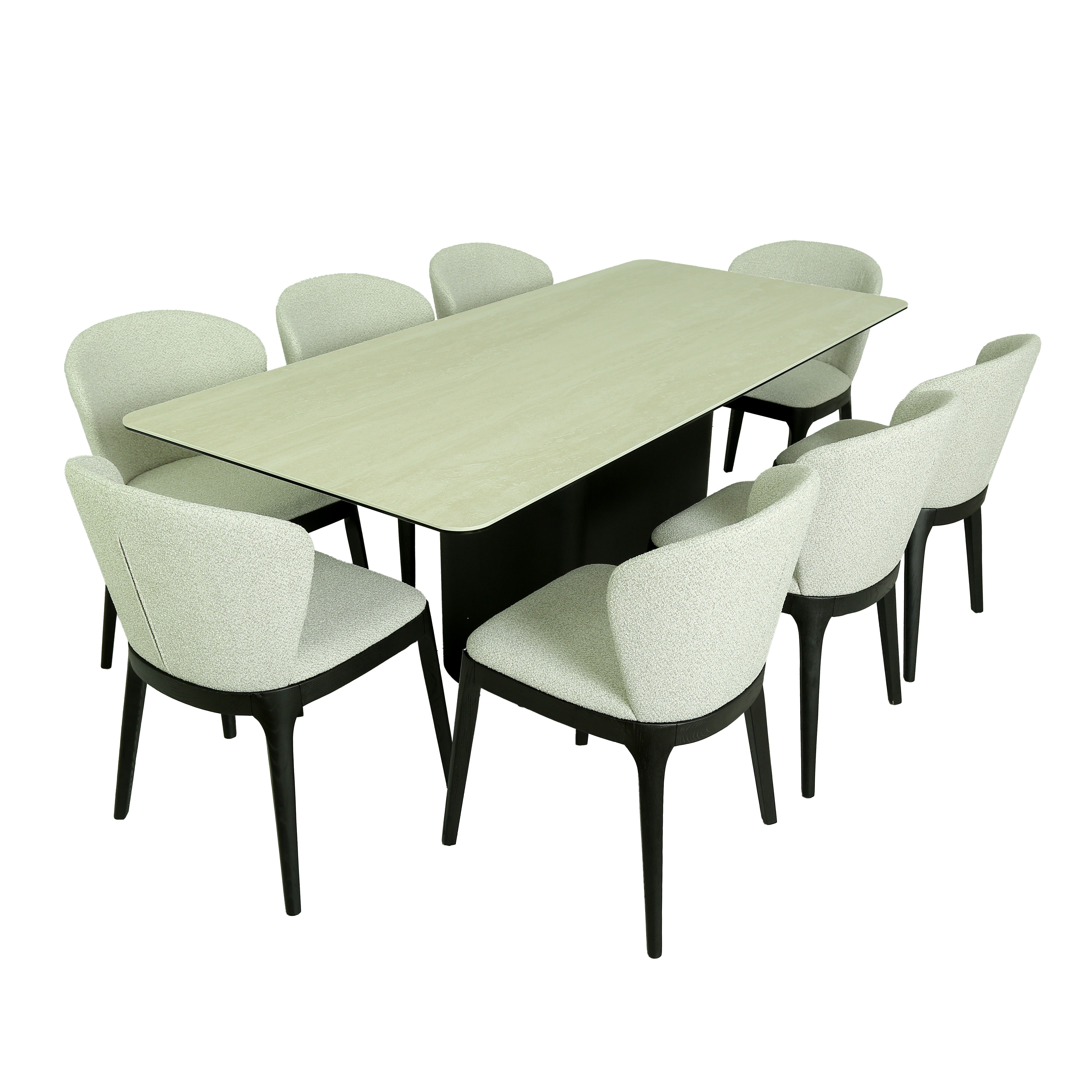 Donita 8 Seater Dining Table Black Oak Veneer By Stories