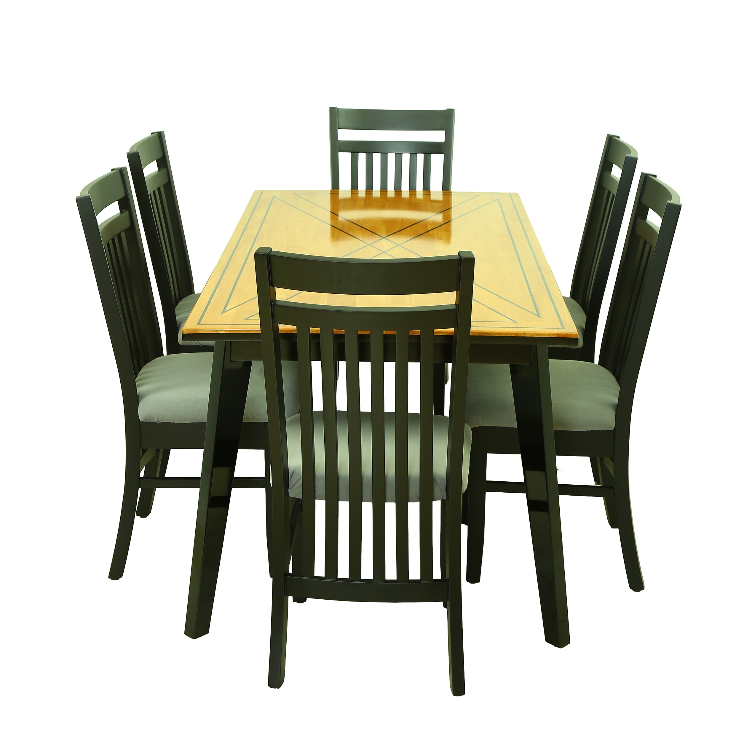 6 Seater Dining Table [Dark Walnut] - By Stories