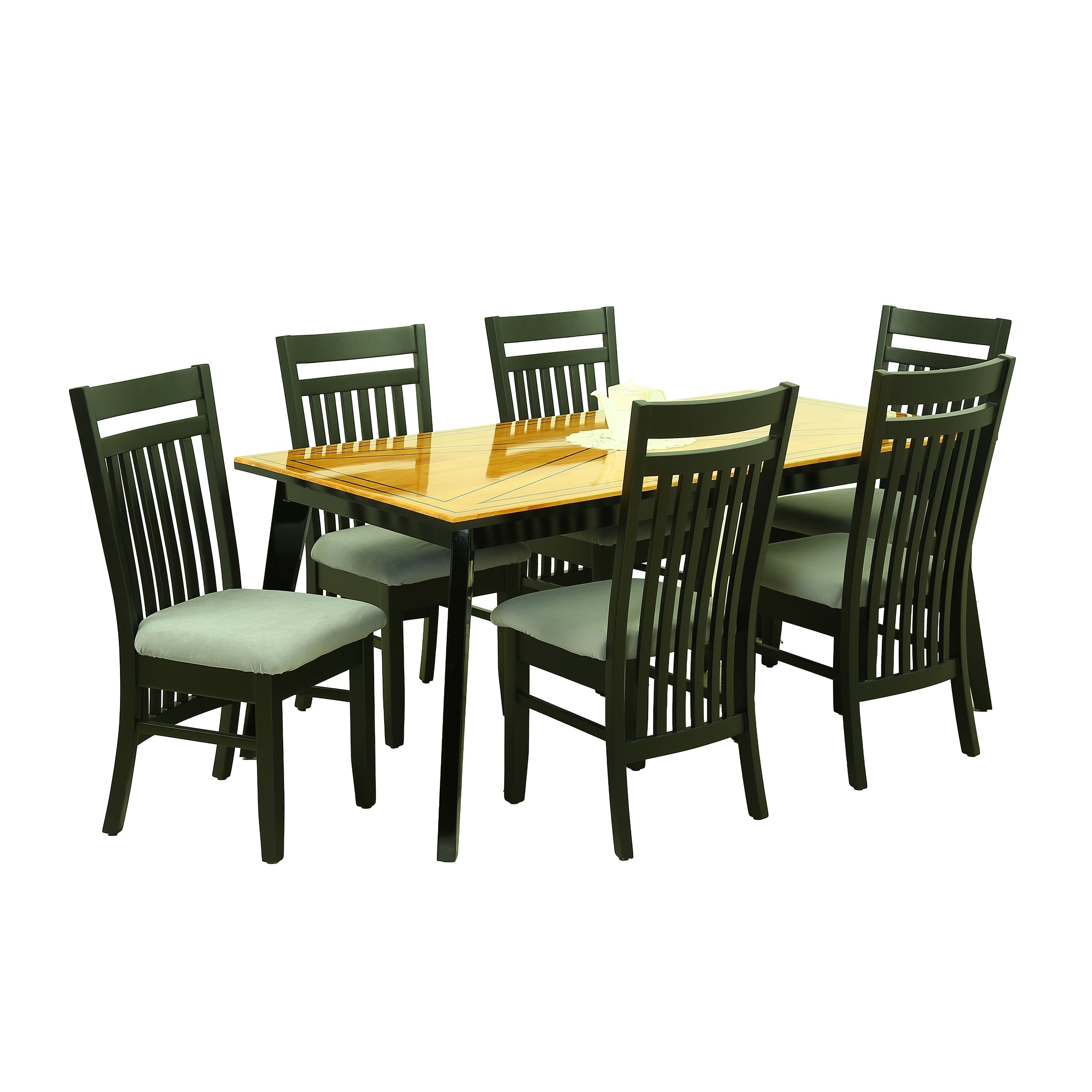 6 Seater Dining Table [Dark Walnut] - By Stories