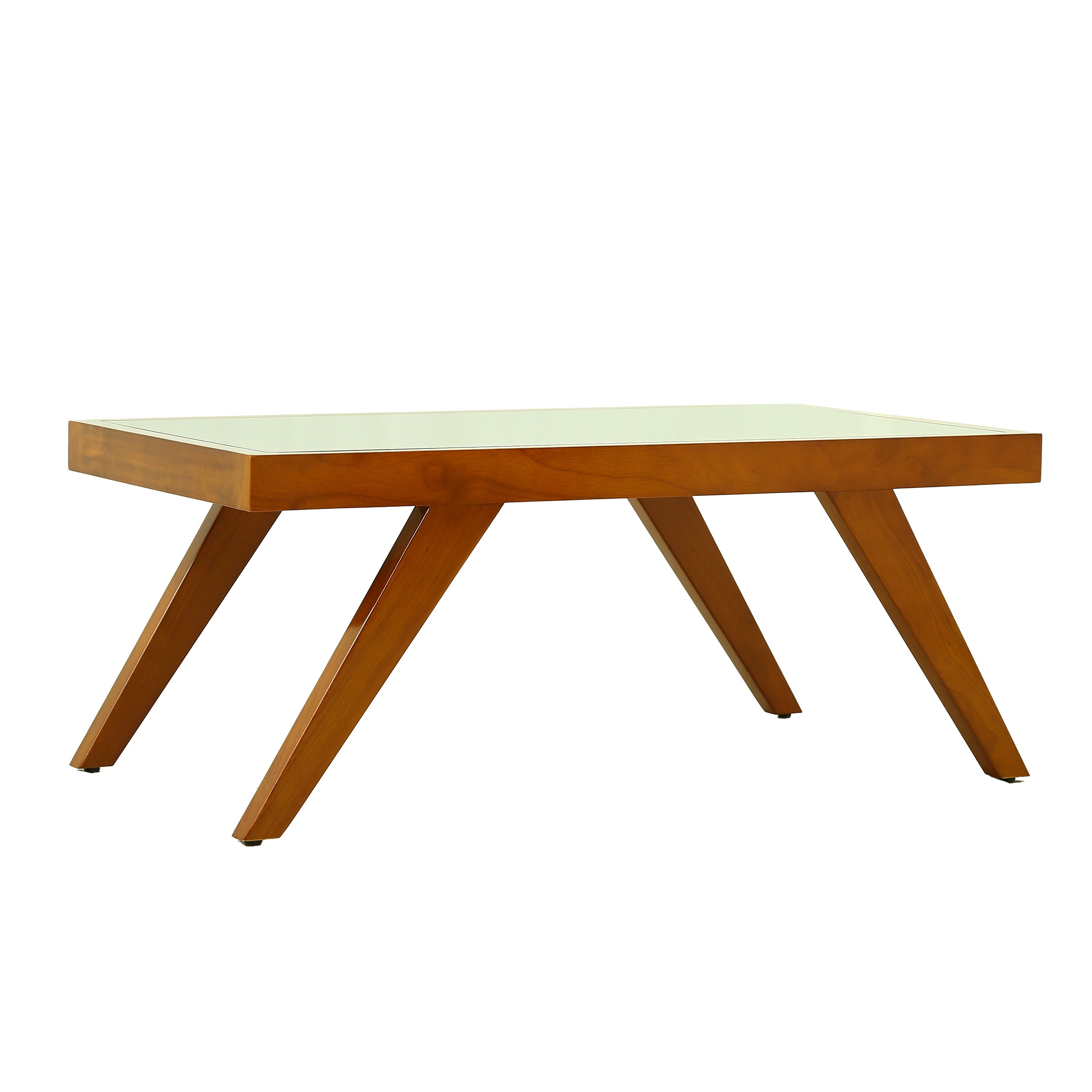 Chocolate Coffee table with Glass Top By Stories