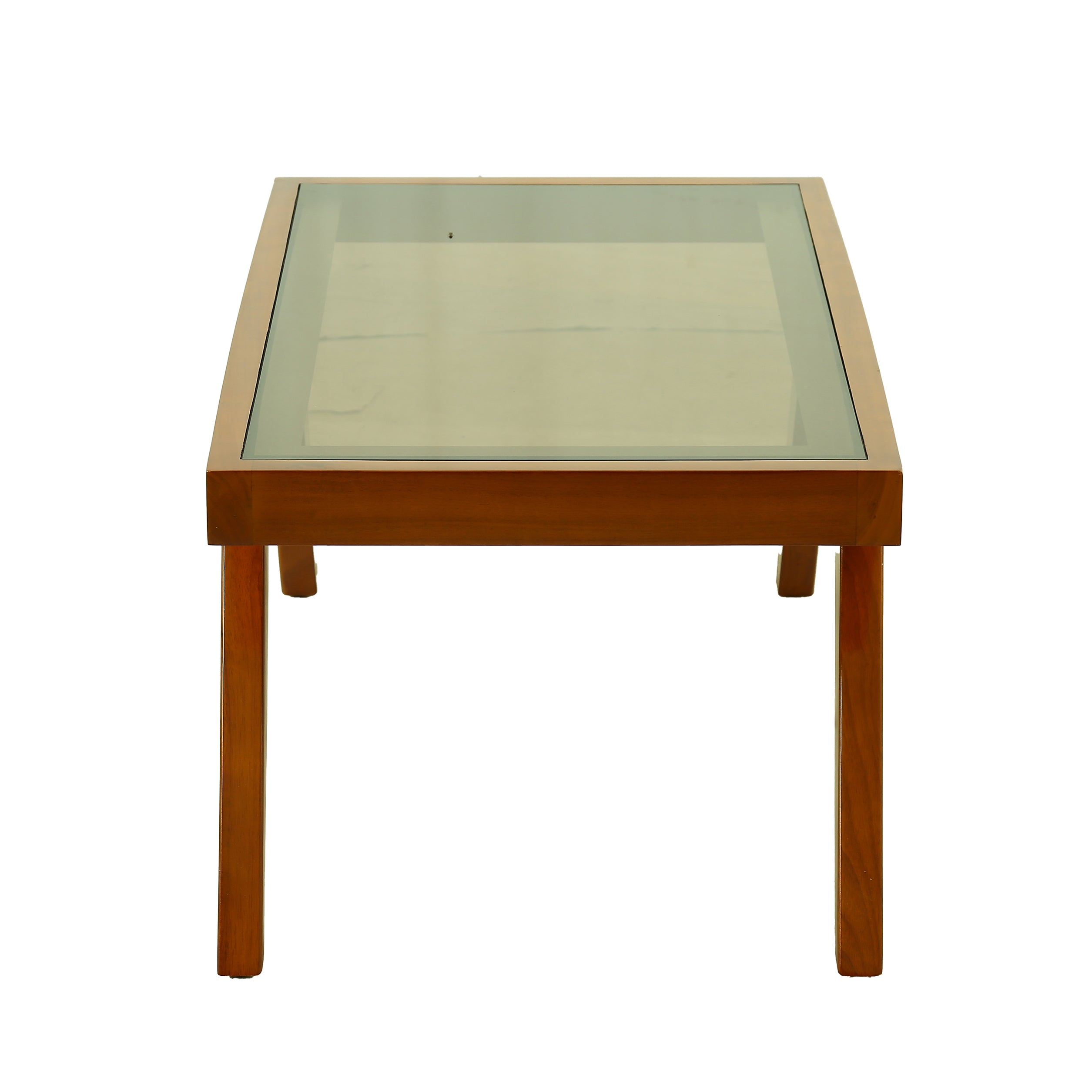 Chocolate Coffee table with Glass Top By Stories