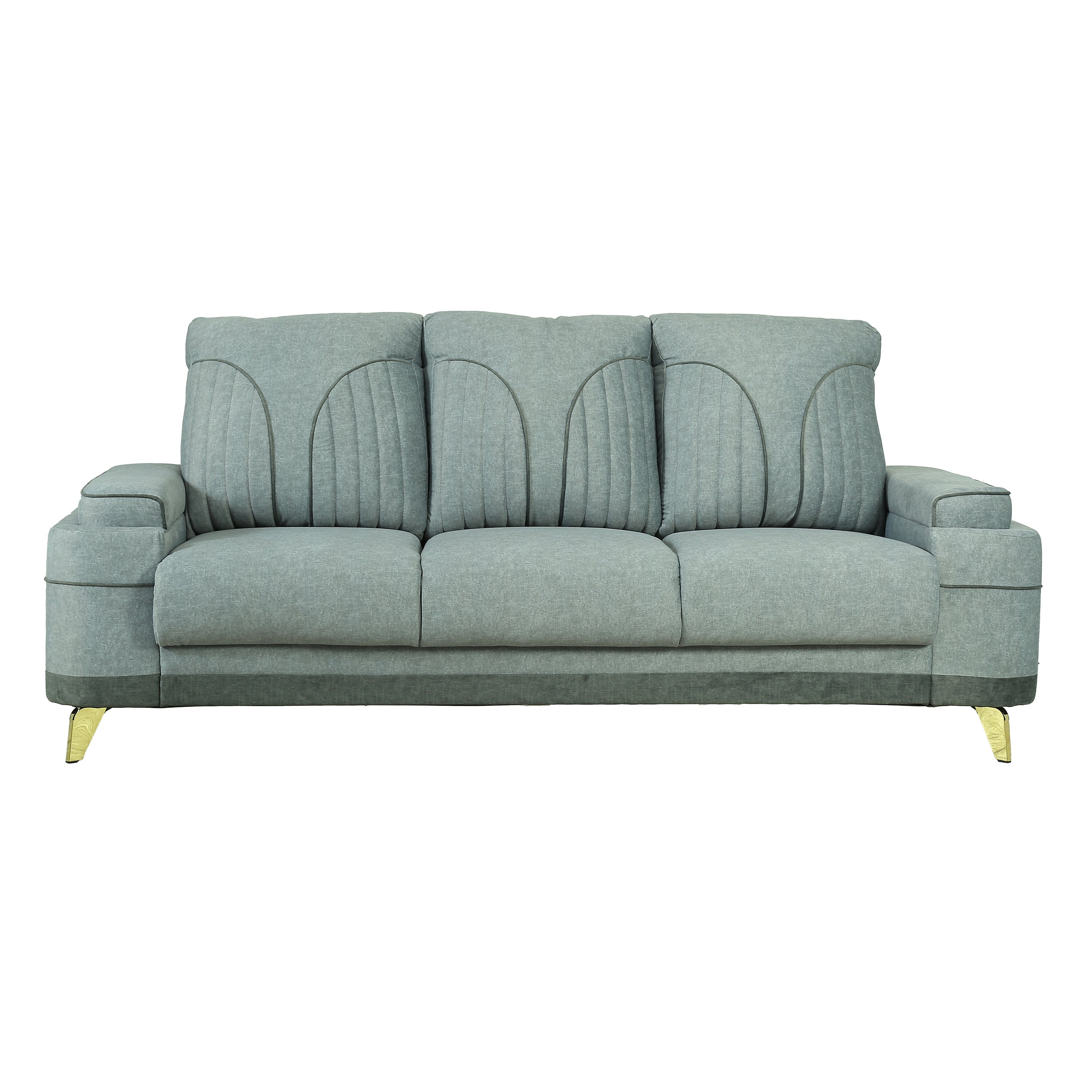 Grey Milan 3 Seater sofa [Backrest: Fabric] By Stories