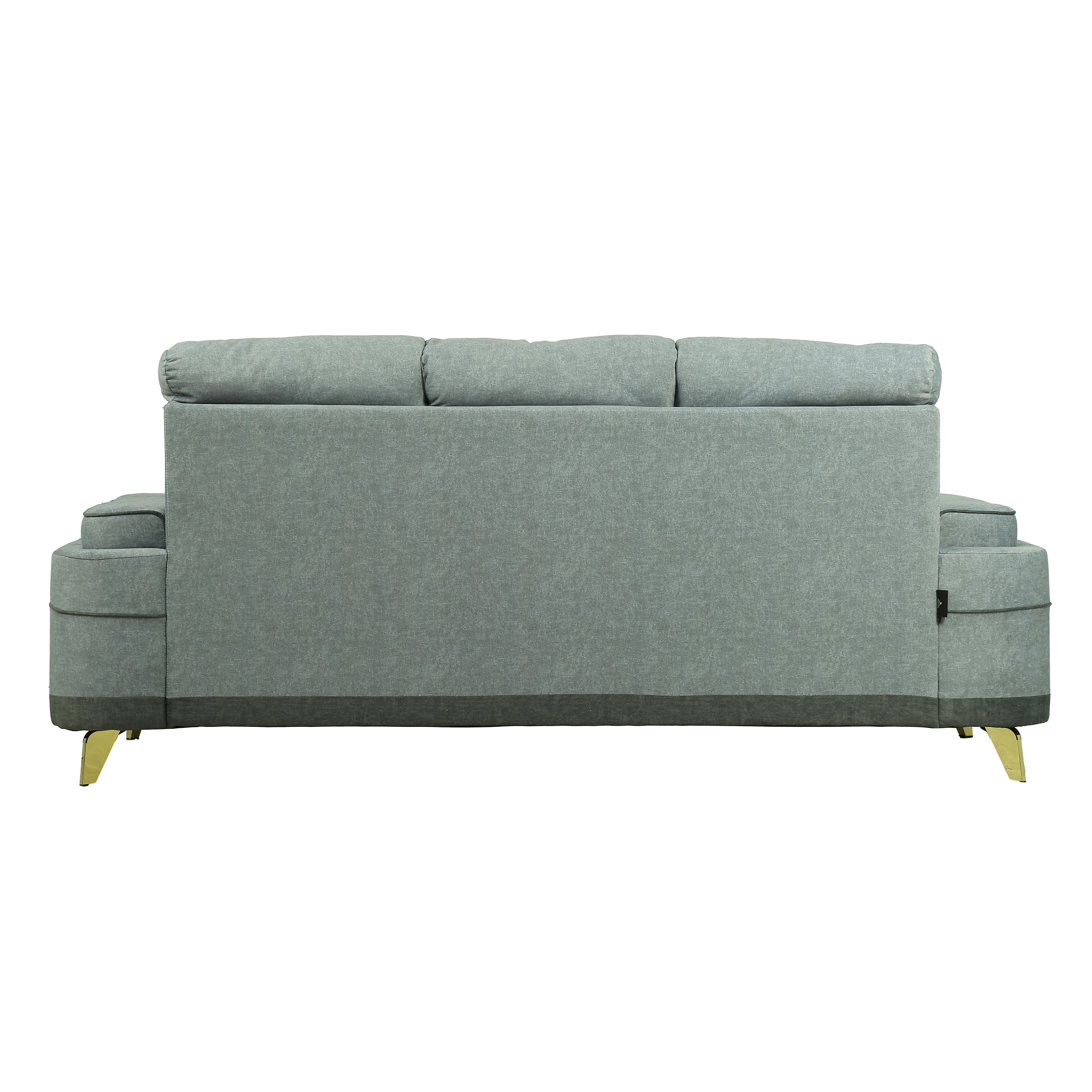 Grey Milan 3 Seater sofa [Backrest: Fabric] By Stories