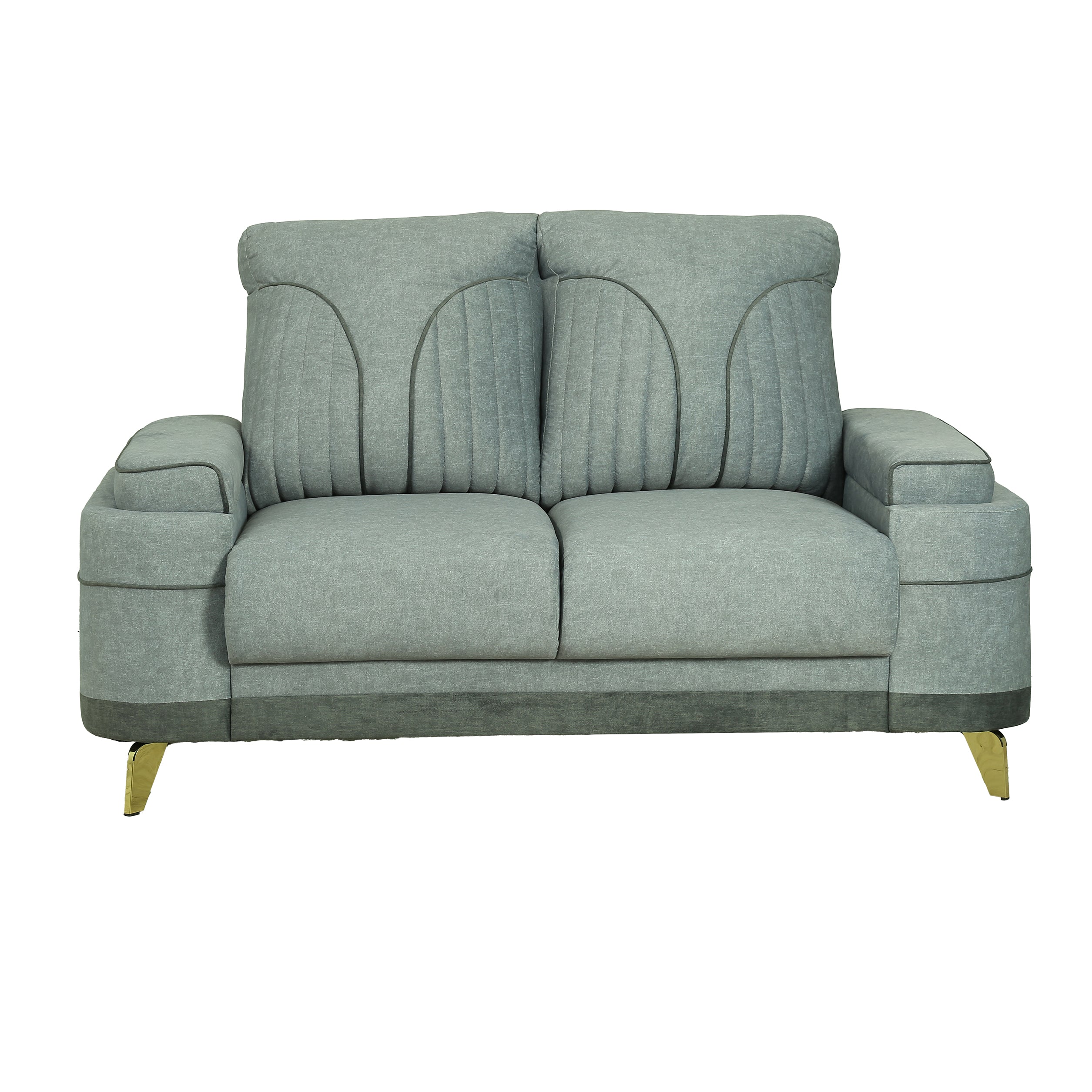 Grey 2 Seater Milan sofa [Backrest: Fabric] By Stories