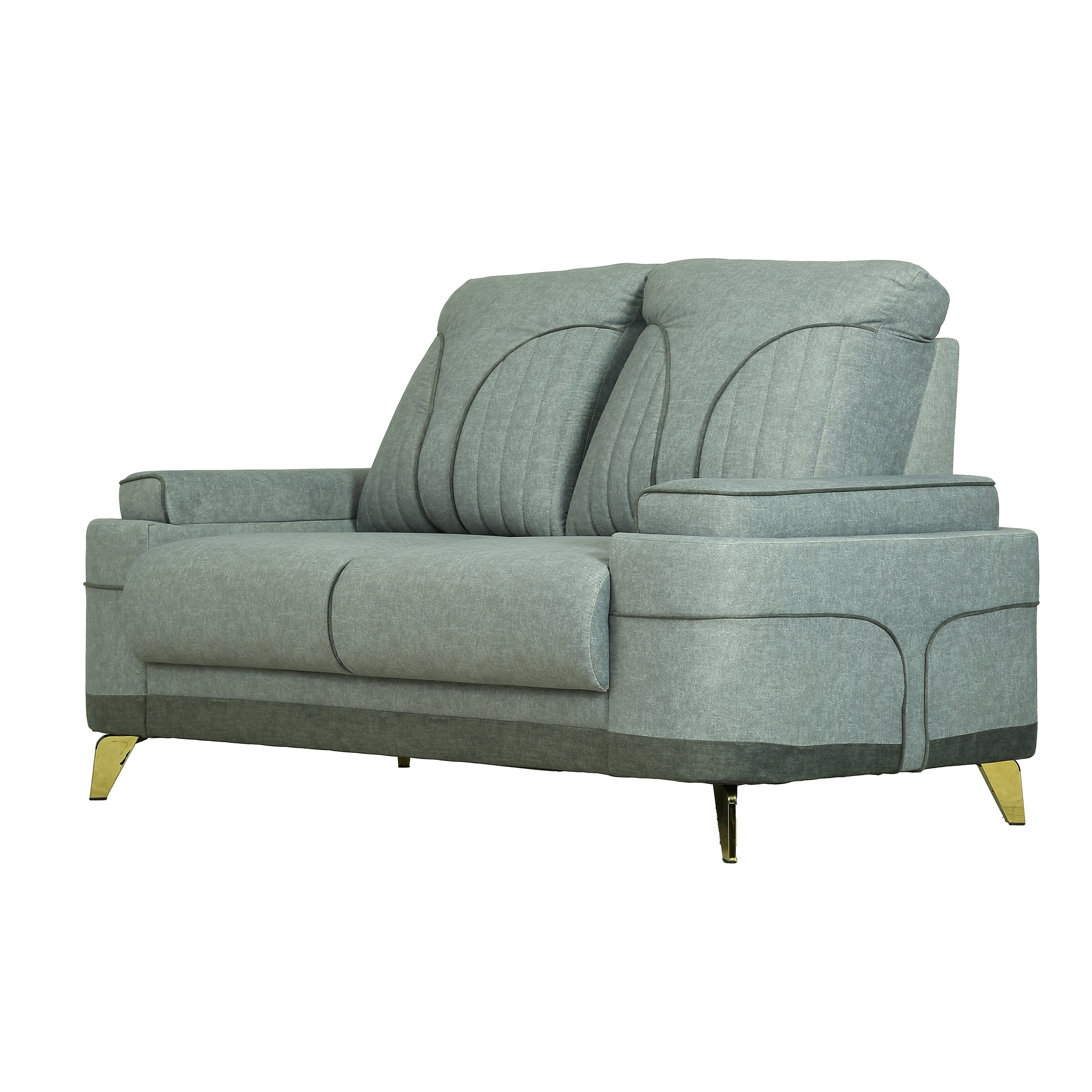 Grey 2 Seater Milan sofa [Backrest: Fabric] By Stories