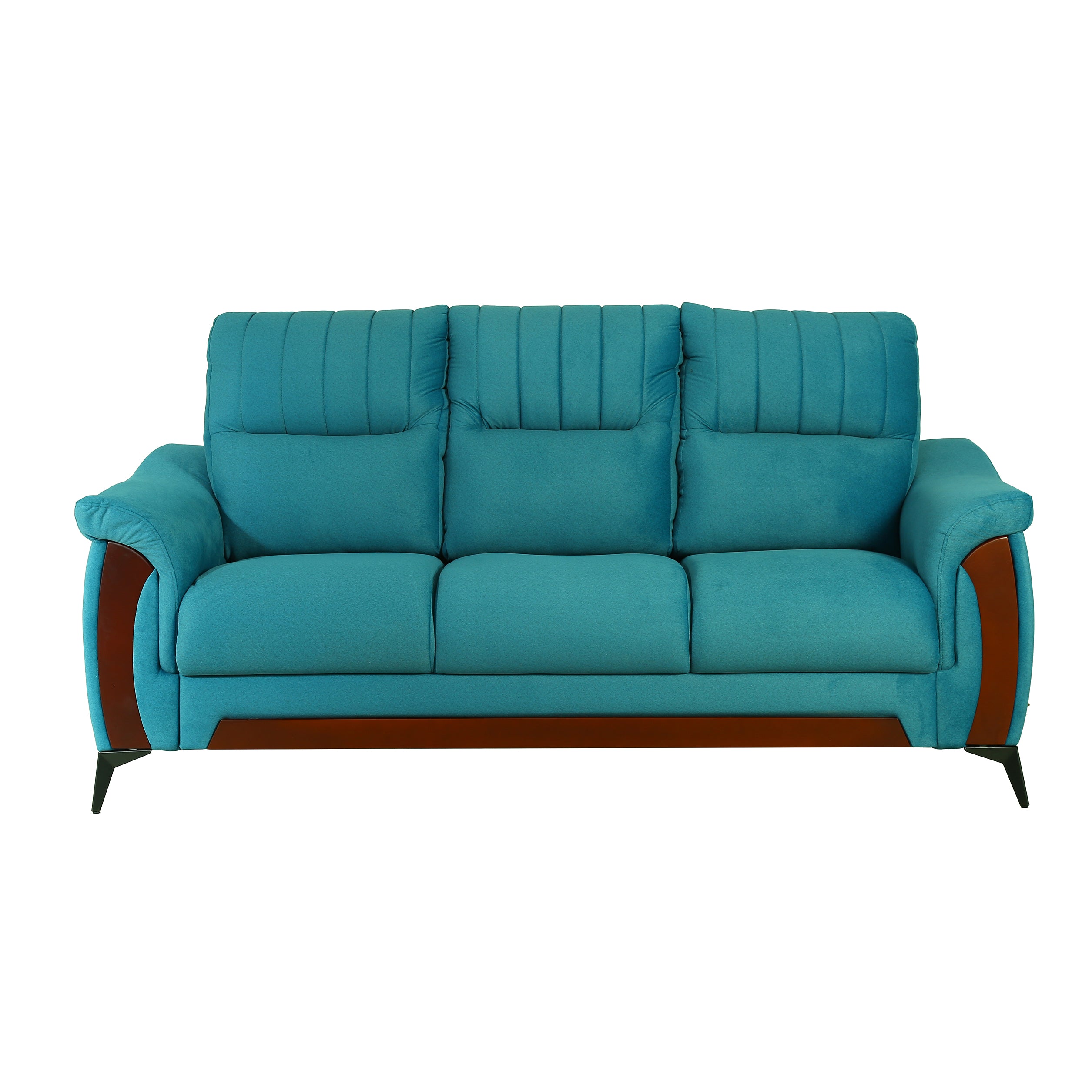 Omega Blue Monty 3 Seater Sofa [Backrest: Fabric] By Stories