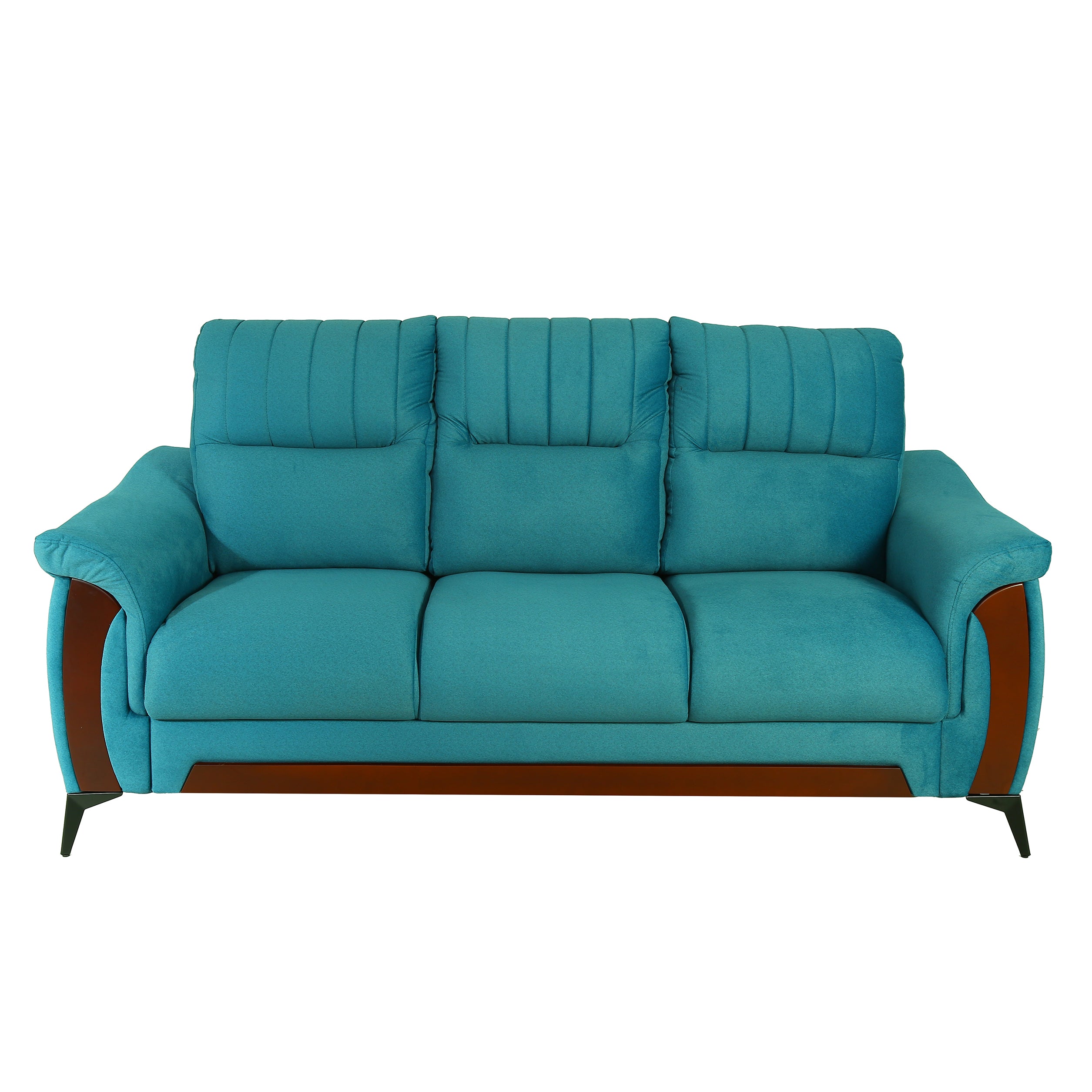 Omega Blue Monty 3 Seater Sofa [Backrest: Fabric] By Stories