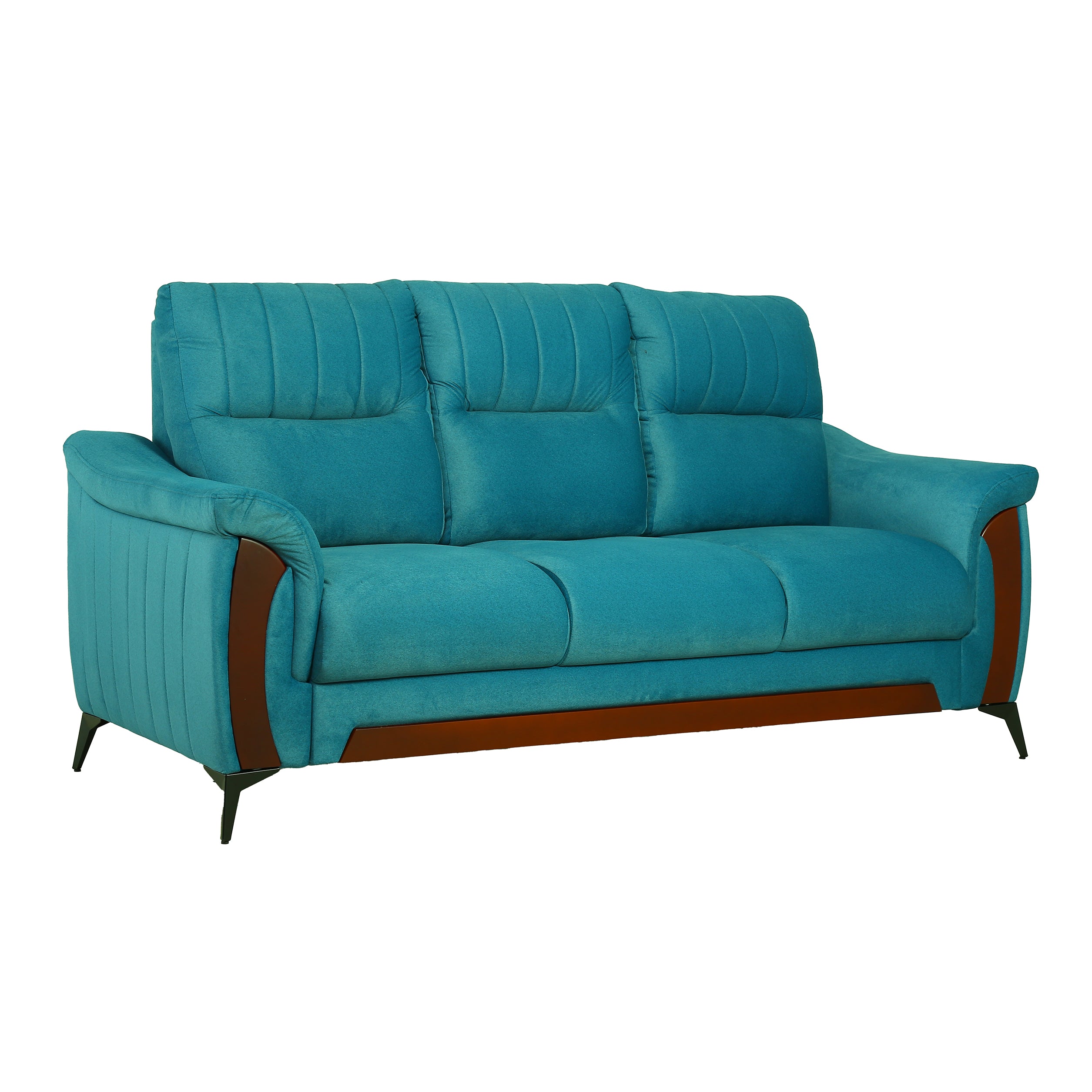 Omega Blue Monty 3 Seater Sofa [Backrest: Fabric] By Stories