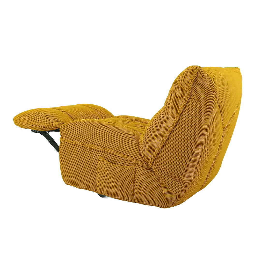Karl Manual 1 Seater Yellow Swivel Glider Recliner