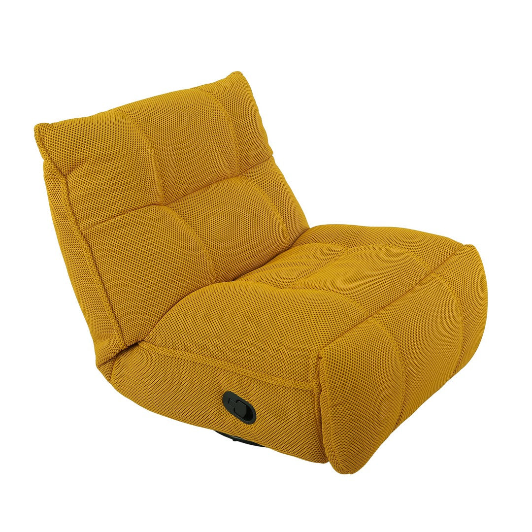 Karl Manual 1 Seater Yellow Swivel Glider Recliner