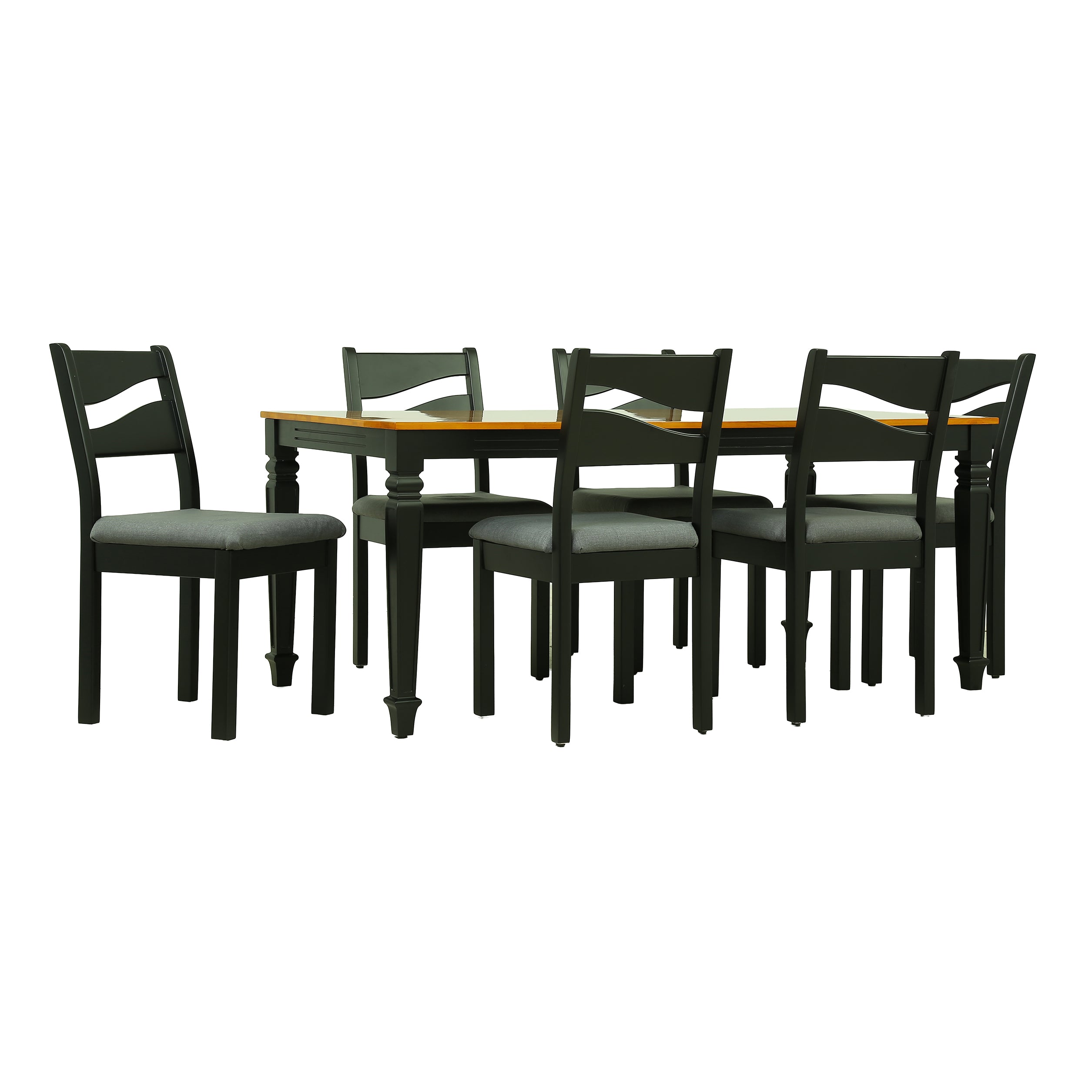 Dark Walnut 6 Seater Dining Table