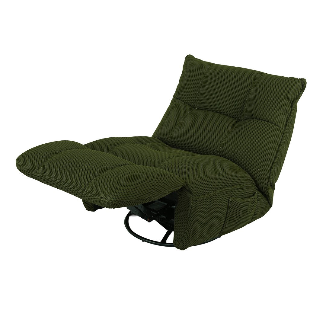 Karl Manual 1 Seater Green Swivel Glider Recliner By Stories