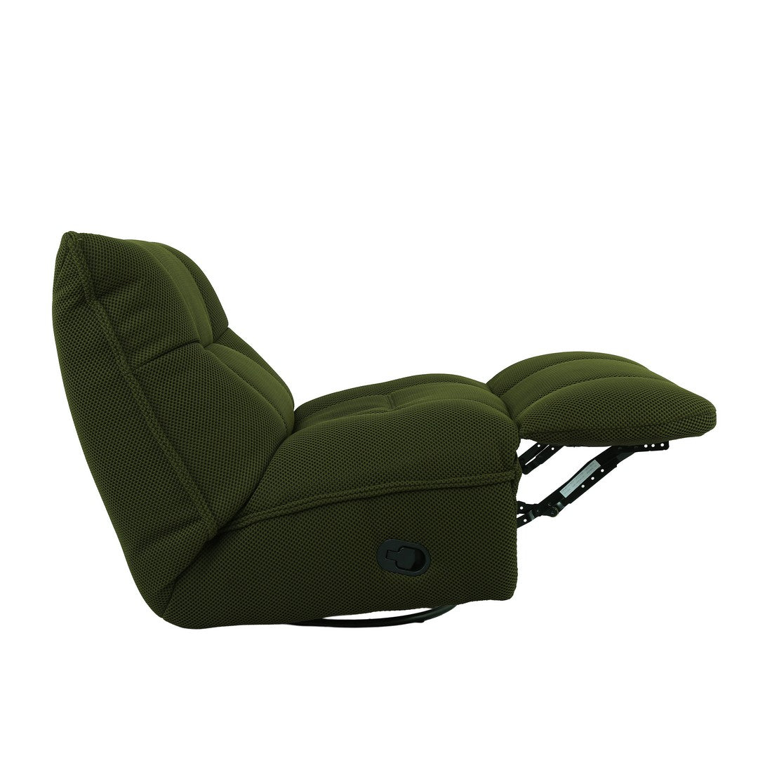 Karl Manual 1 Seater Green Swivel Glider Recliner By Stories