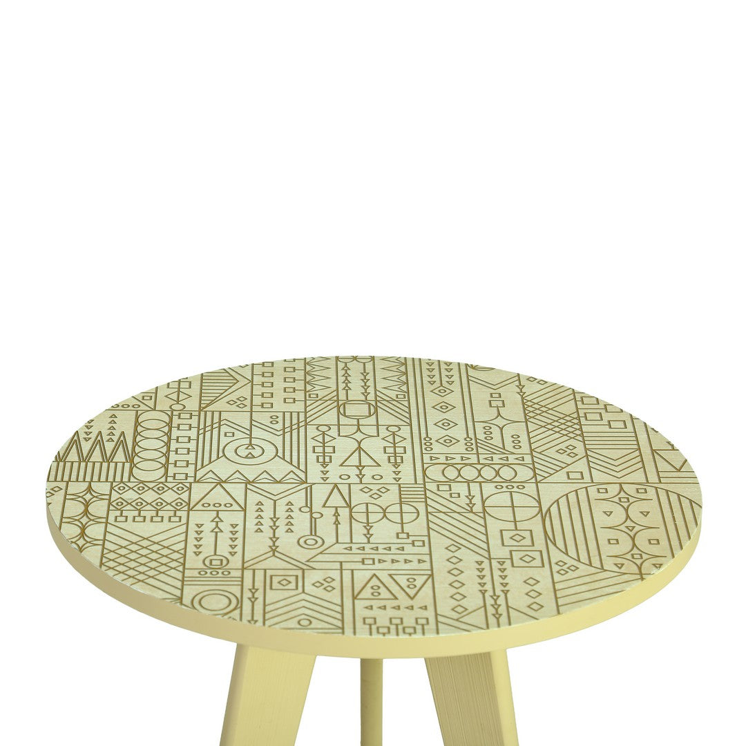 Tri Table Oval U.V. Print Wood Coffee By Stories