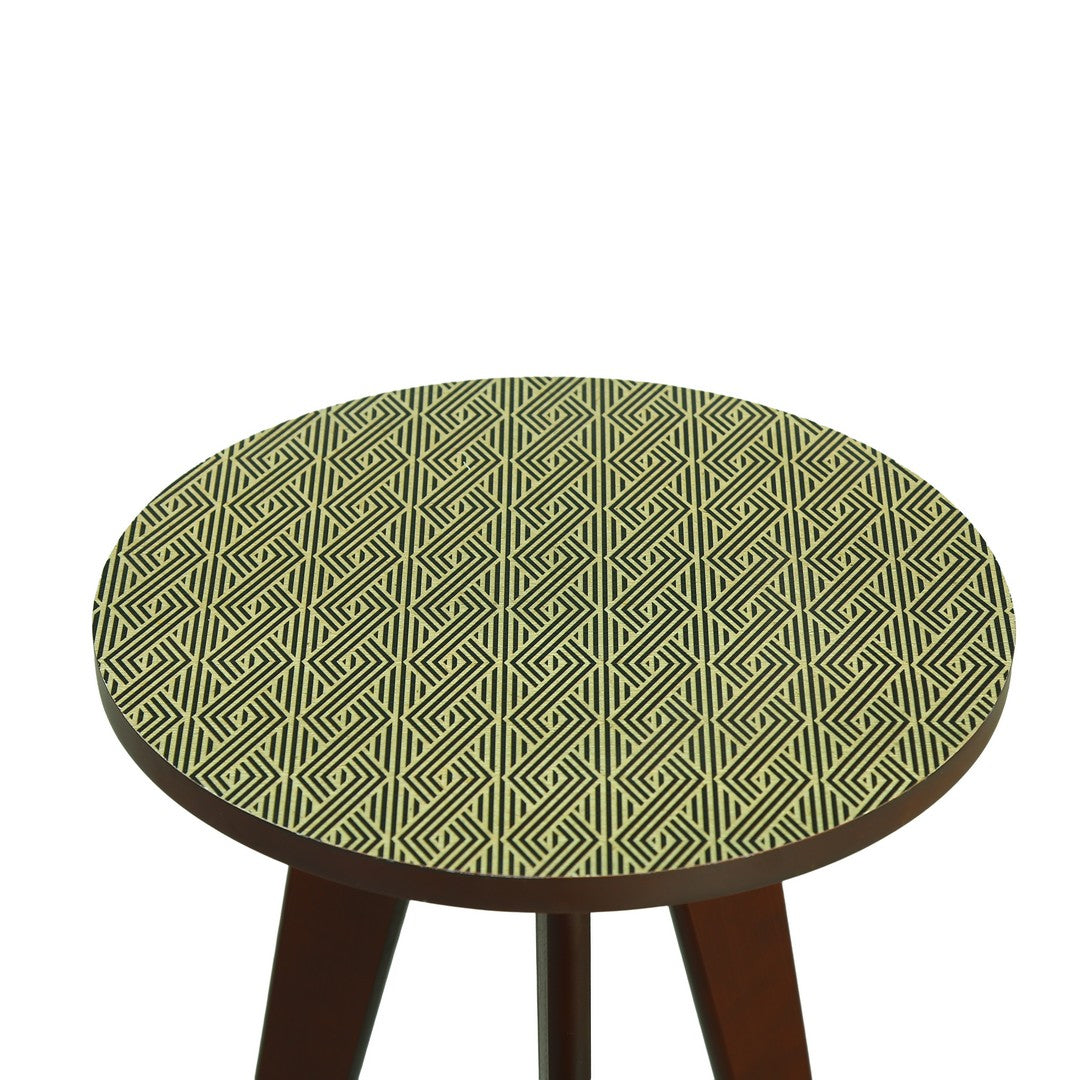 Tri Table Round U.V. Print Wood Aztec By Stories