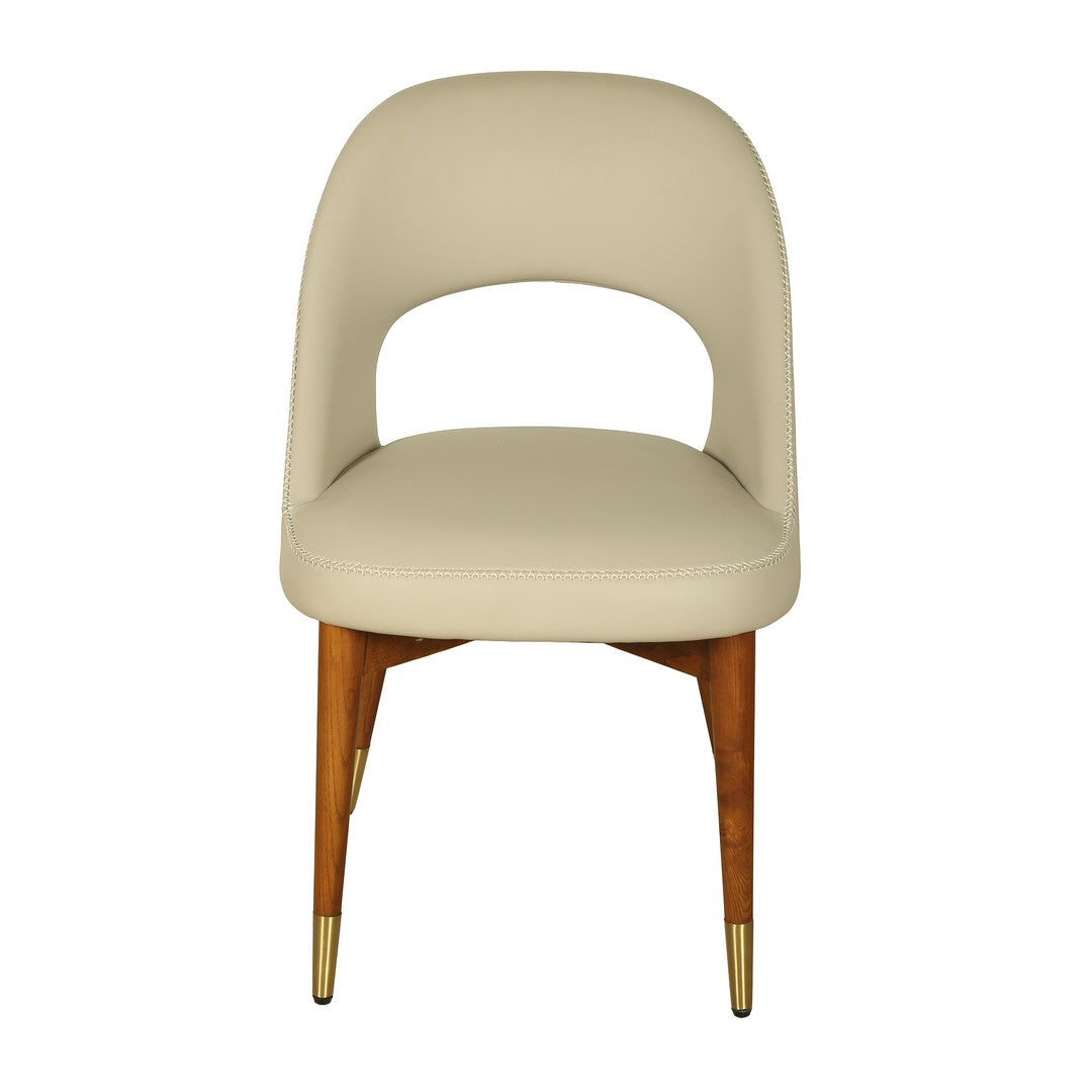 Dining Chair Micro Fibre With Wooden Base By Stories