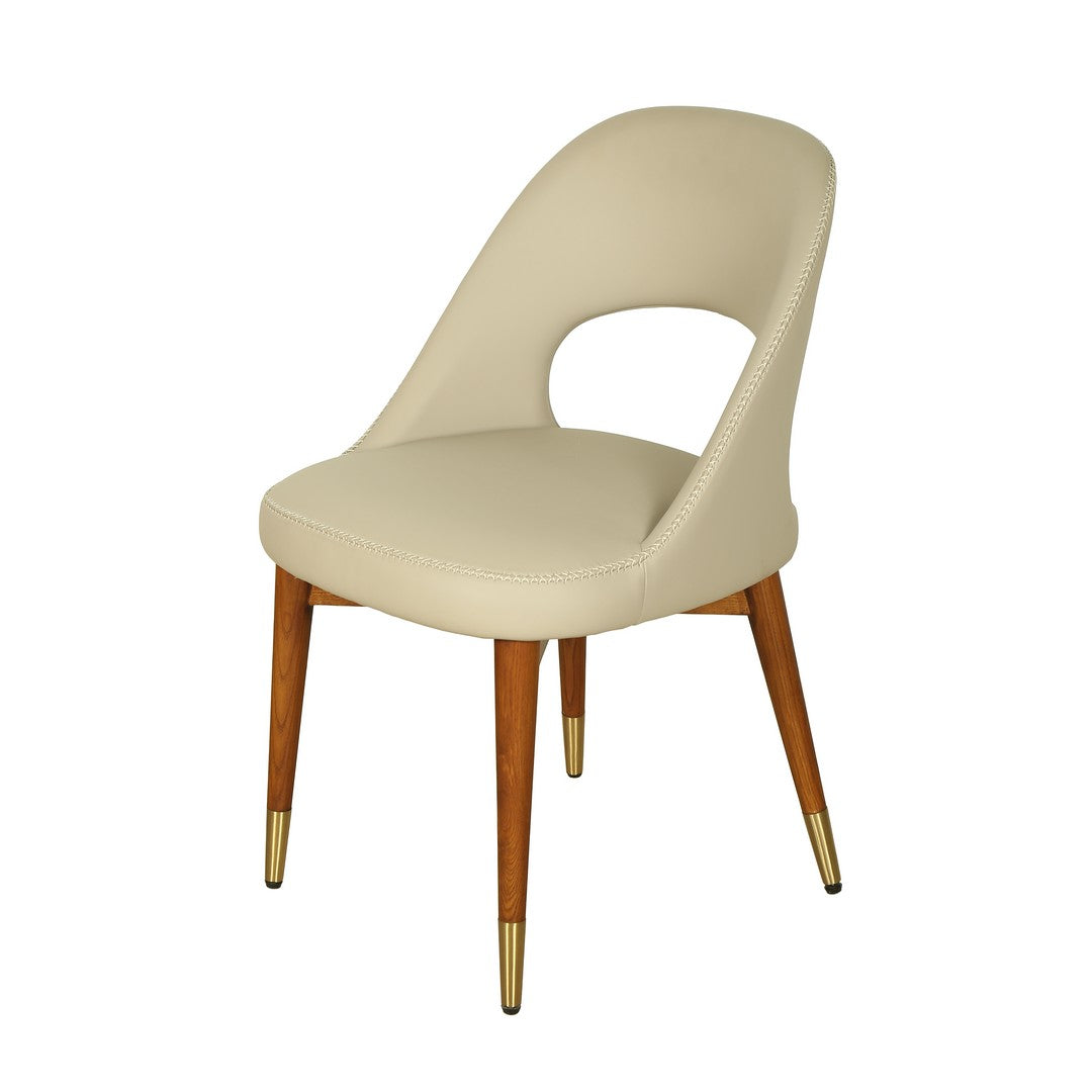 Dining Chair Micro Fibre With Wooden Base By Stories