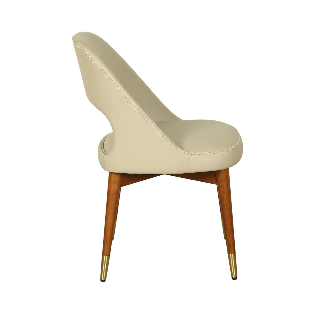 Dining Chair Micro Fibre With Wooden Base By Stories