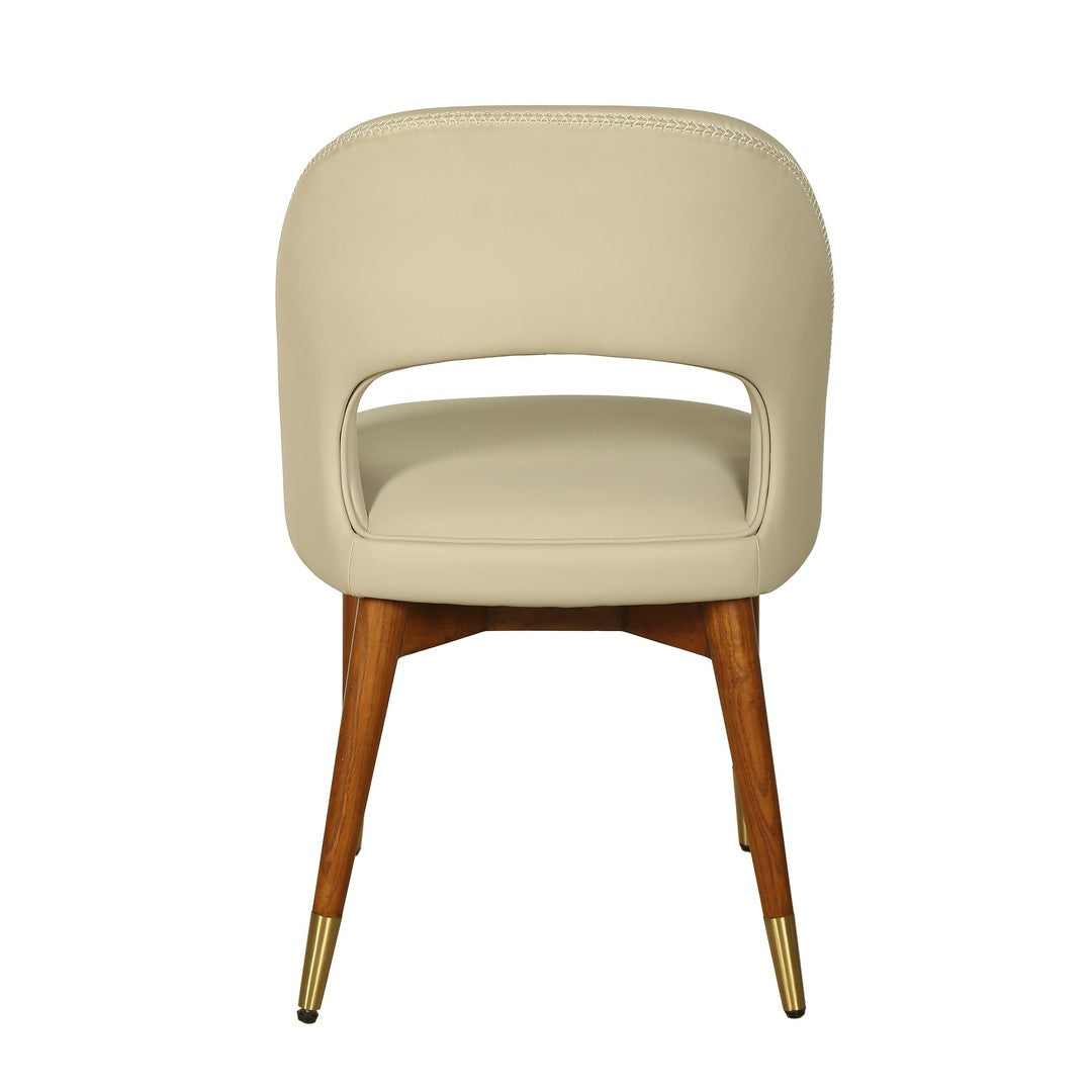 Dining Chair Micro Fibre With Wooden Base By Stories