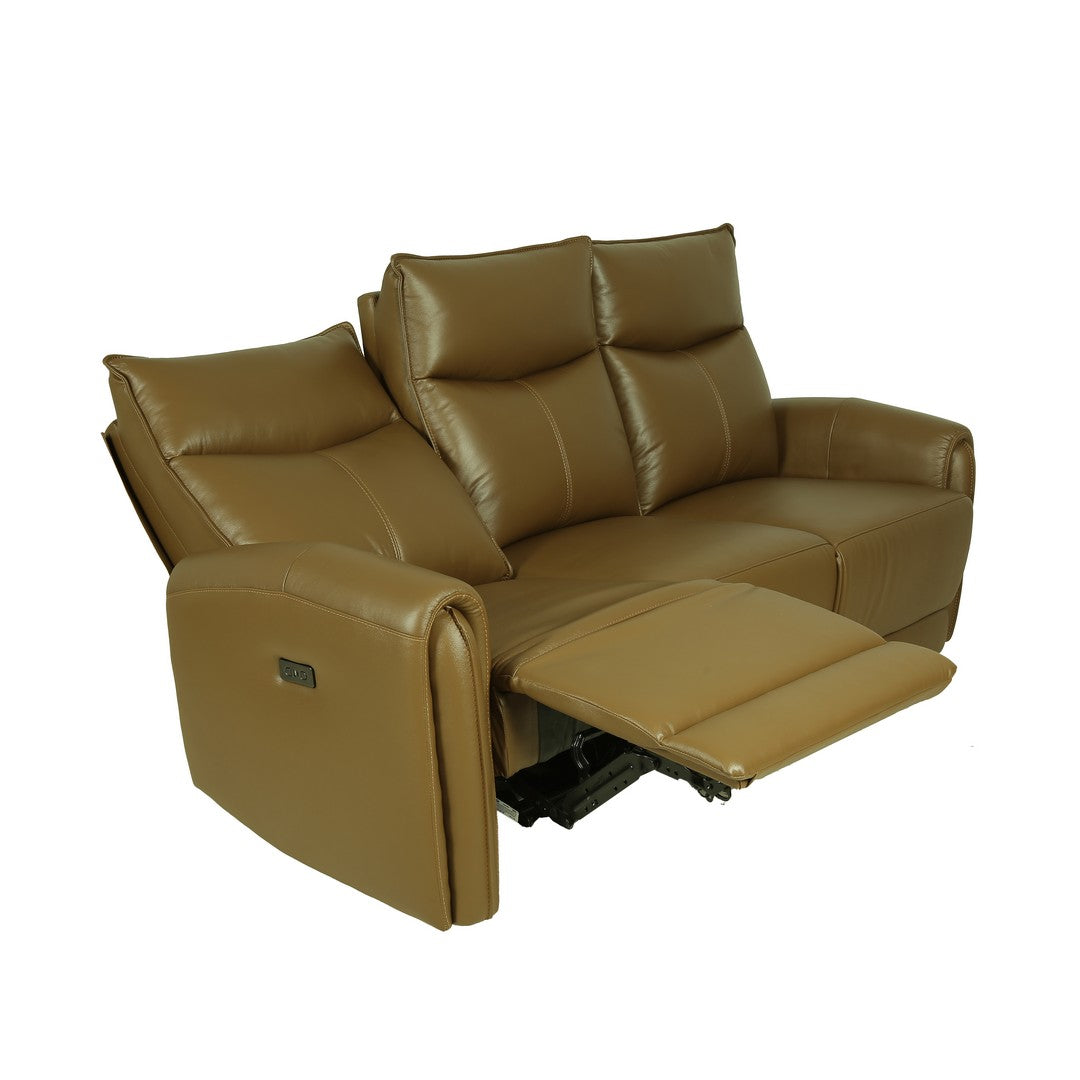 Motorized 3 Seater Recliner Leather Sofa By Stories